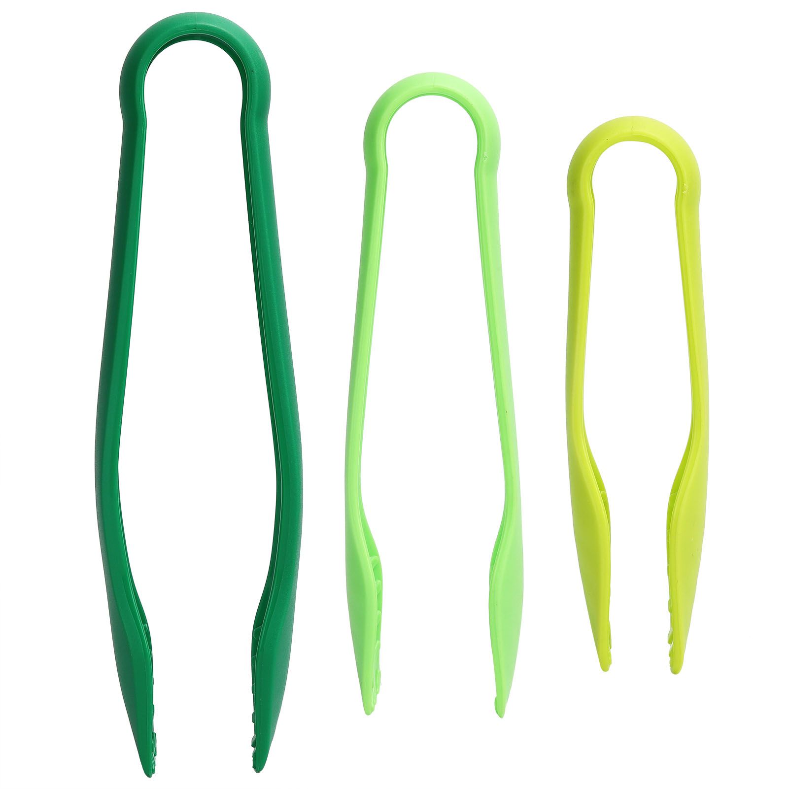 3pcs/set Kitchen Tongs Vegetable Clip Food Grade PP Plastic Food Clip for view 2