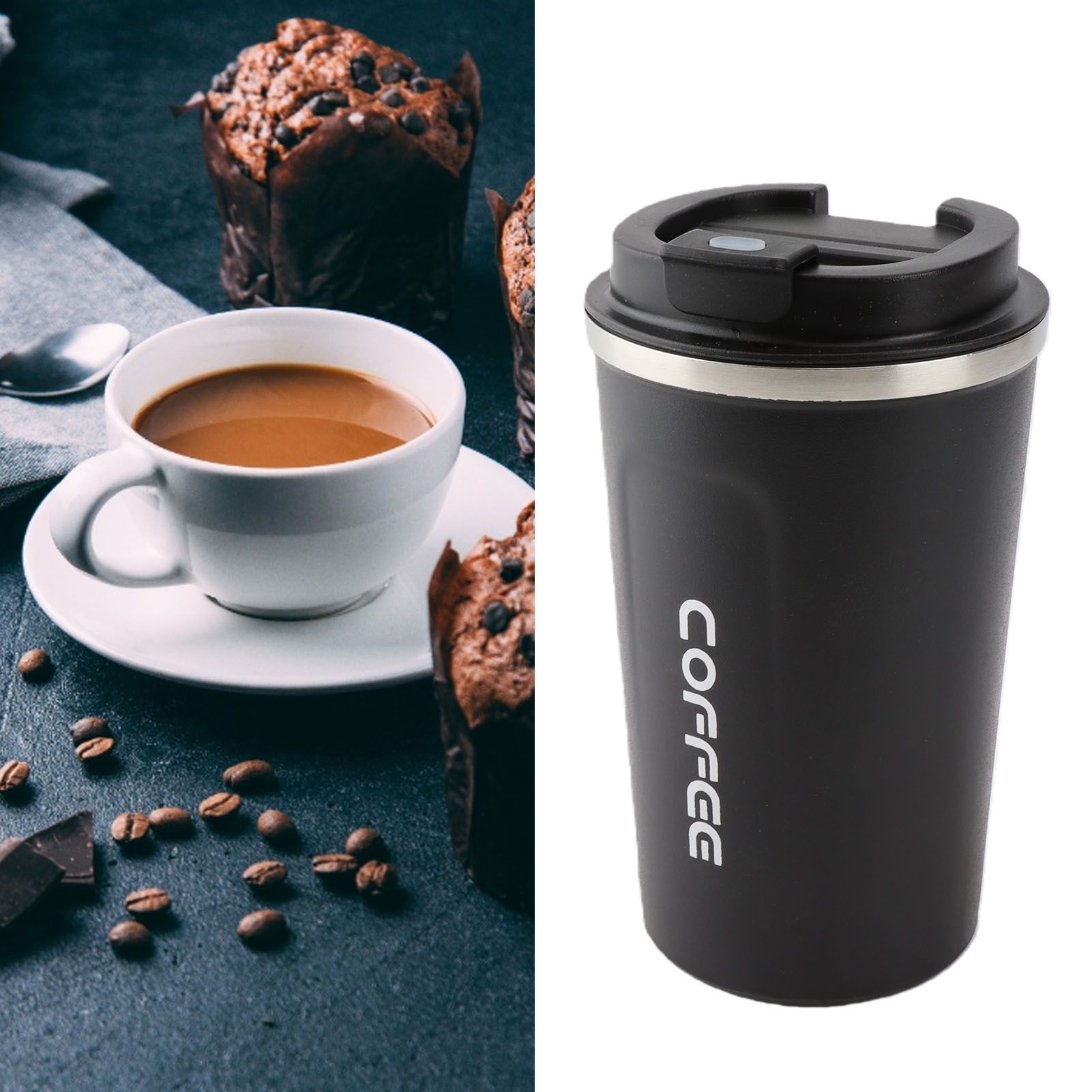380ml Vacuum Mug DoubleLayer Stainless Steel Spill Proof Portable Car Coffee view 12