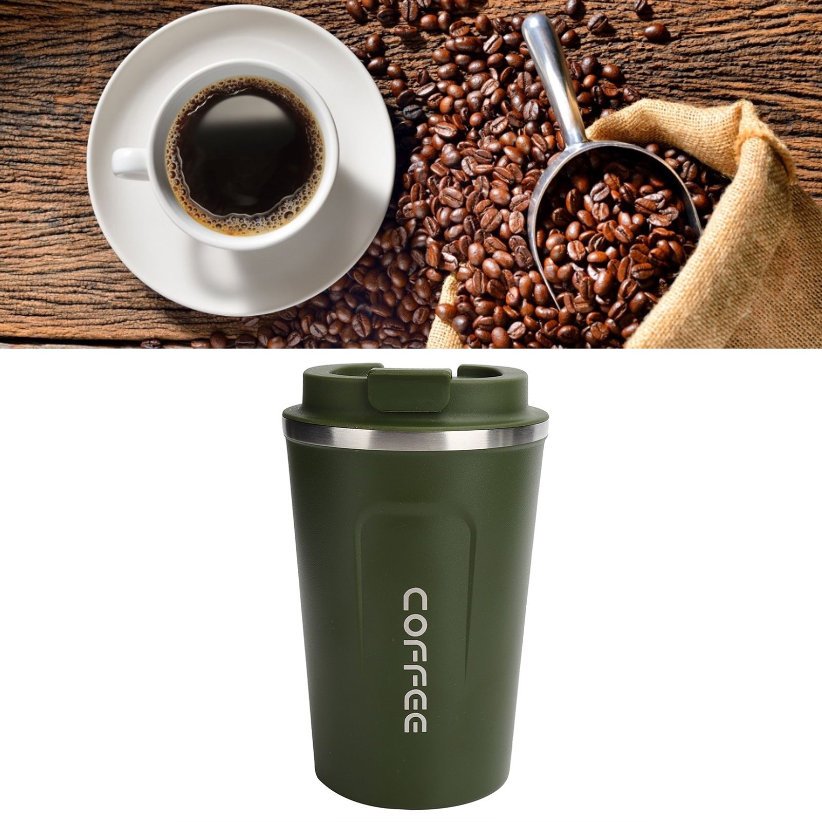380ml Vacuum Mug DoubleLayer Stainless Steel Spill Proof Portable Car Coffee view 12