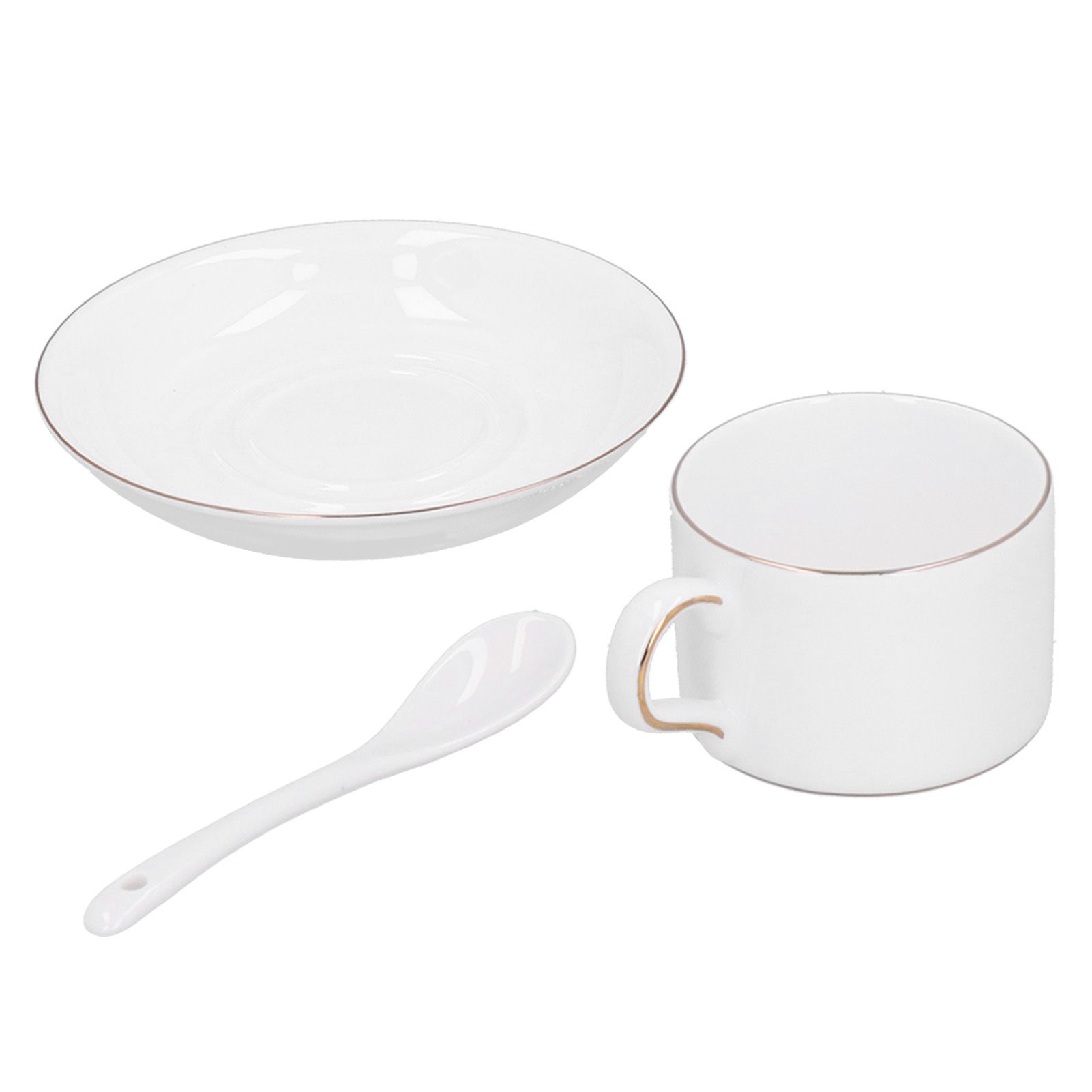 4 Set Coffee Cup Set Coffee Mug with Saucer Spoon Tea Mug Drinkware Gift for view 5