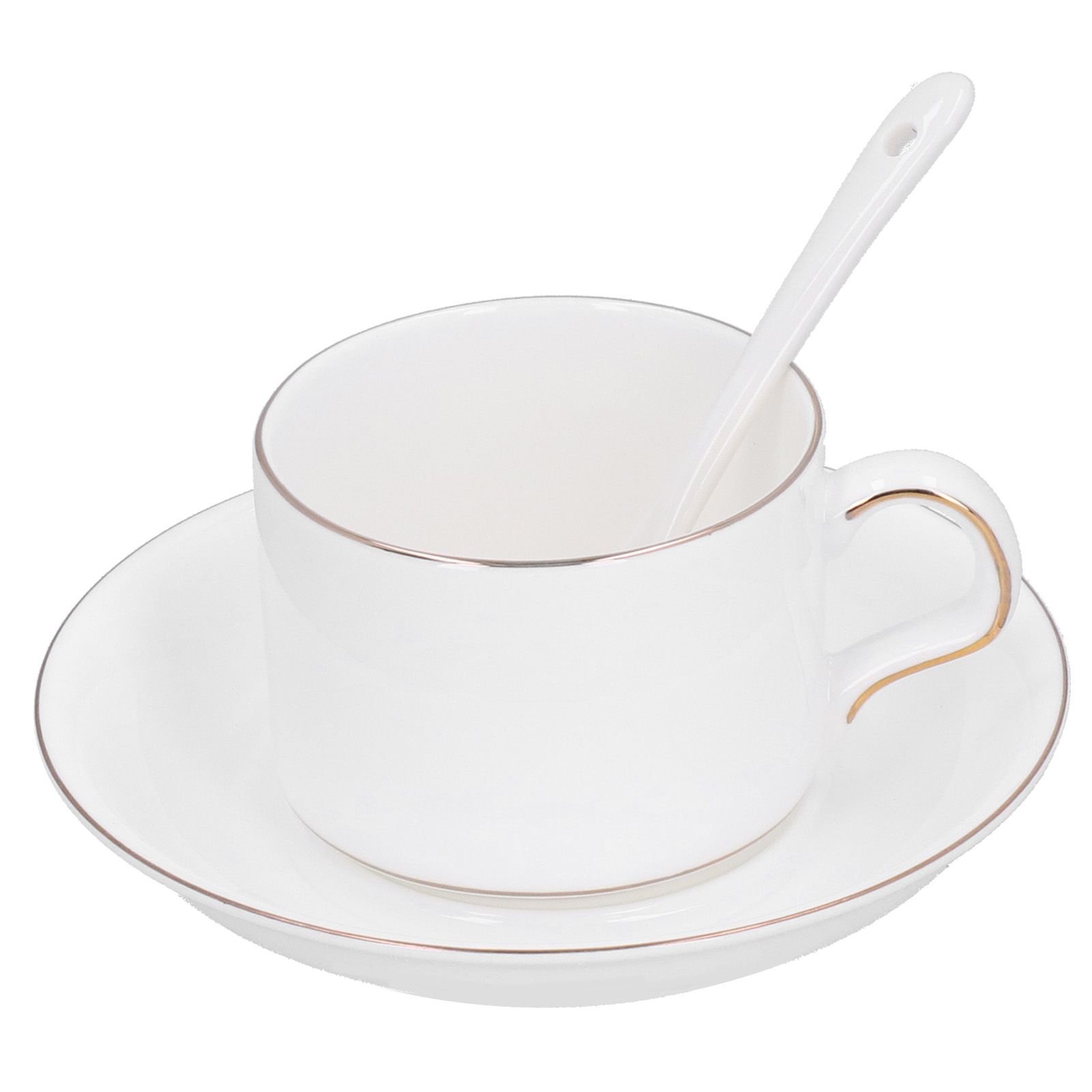 4 Set Coffee Cup Set Coffee Mug with Saucer Spoon Tea Mug Drinkware Gift for view 7
