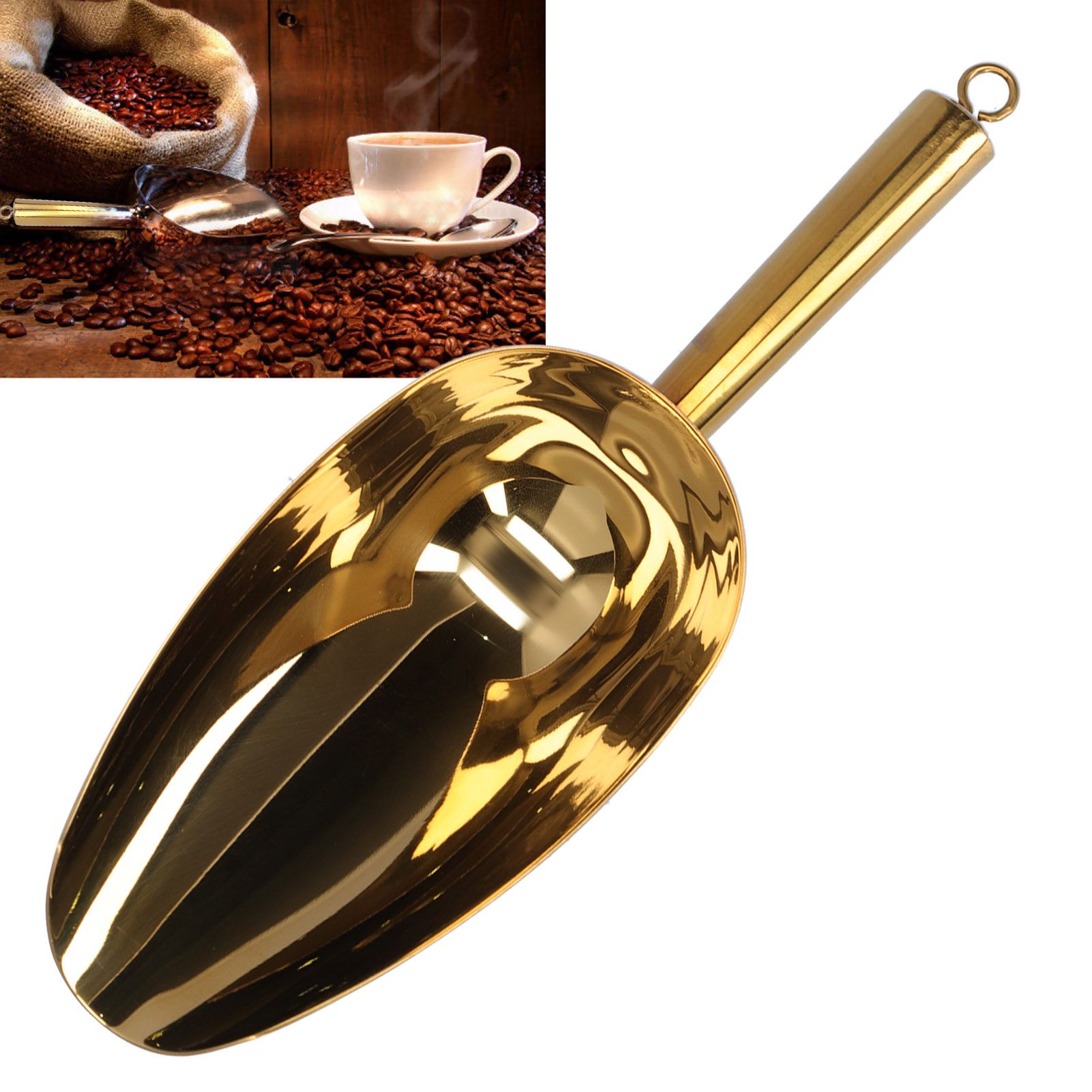 Stainless Steel Bar Ice Shovel Food Shovel Flour Scoop Kitchen Accessories for view 12