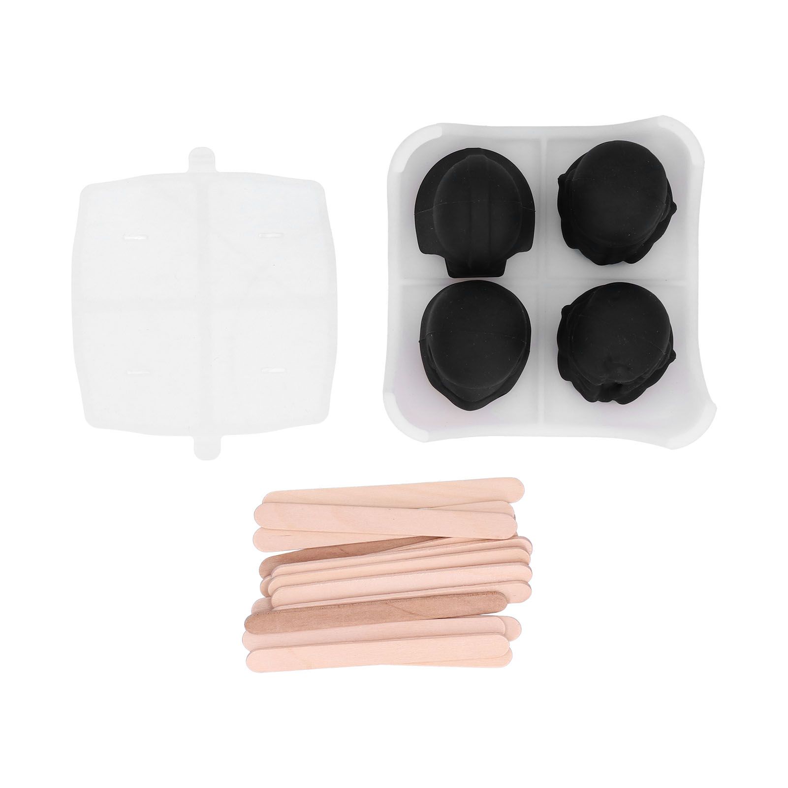 Black Skull Shape Mold Food Grade Homemade Ice Cream Mould for Home Kitchen Bakery view 2