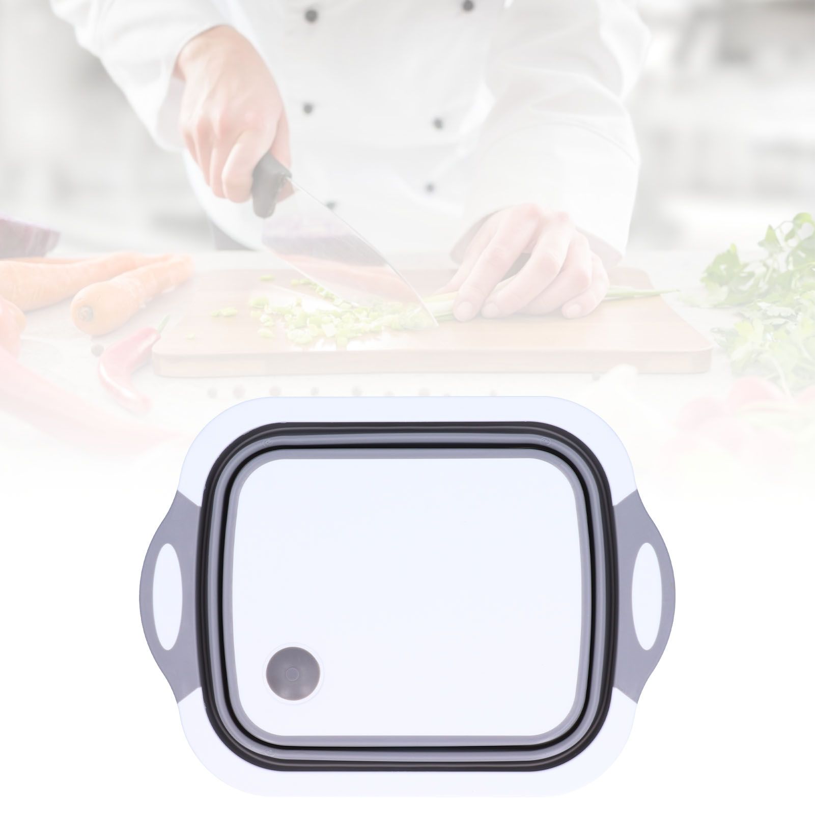 Folding Cutting Board Chopping Board Portable Vegetables Drain Basket for view 11
