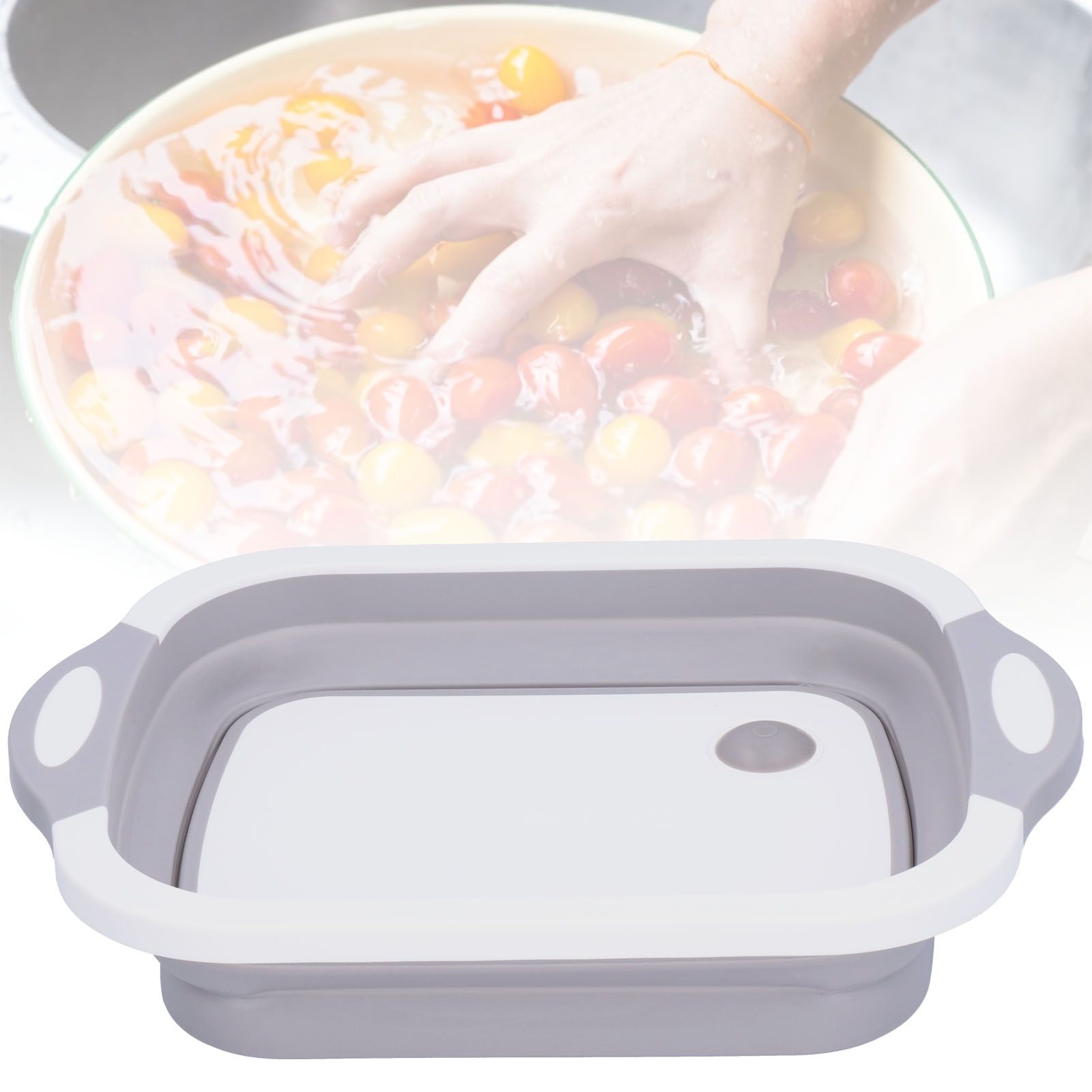Folding Cutting Board Chopping Board Portable Vegetables Drain Basket for view 12