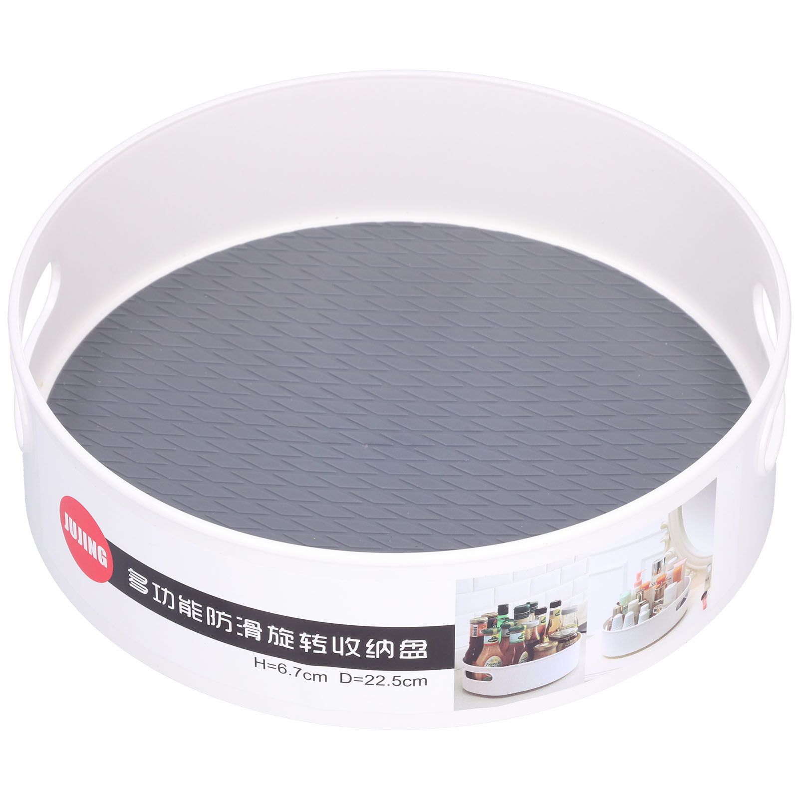 Rotating Storage Box with Open Handle Dining Table Fruit Organizer Storage view 2