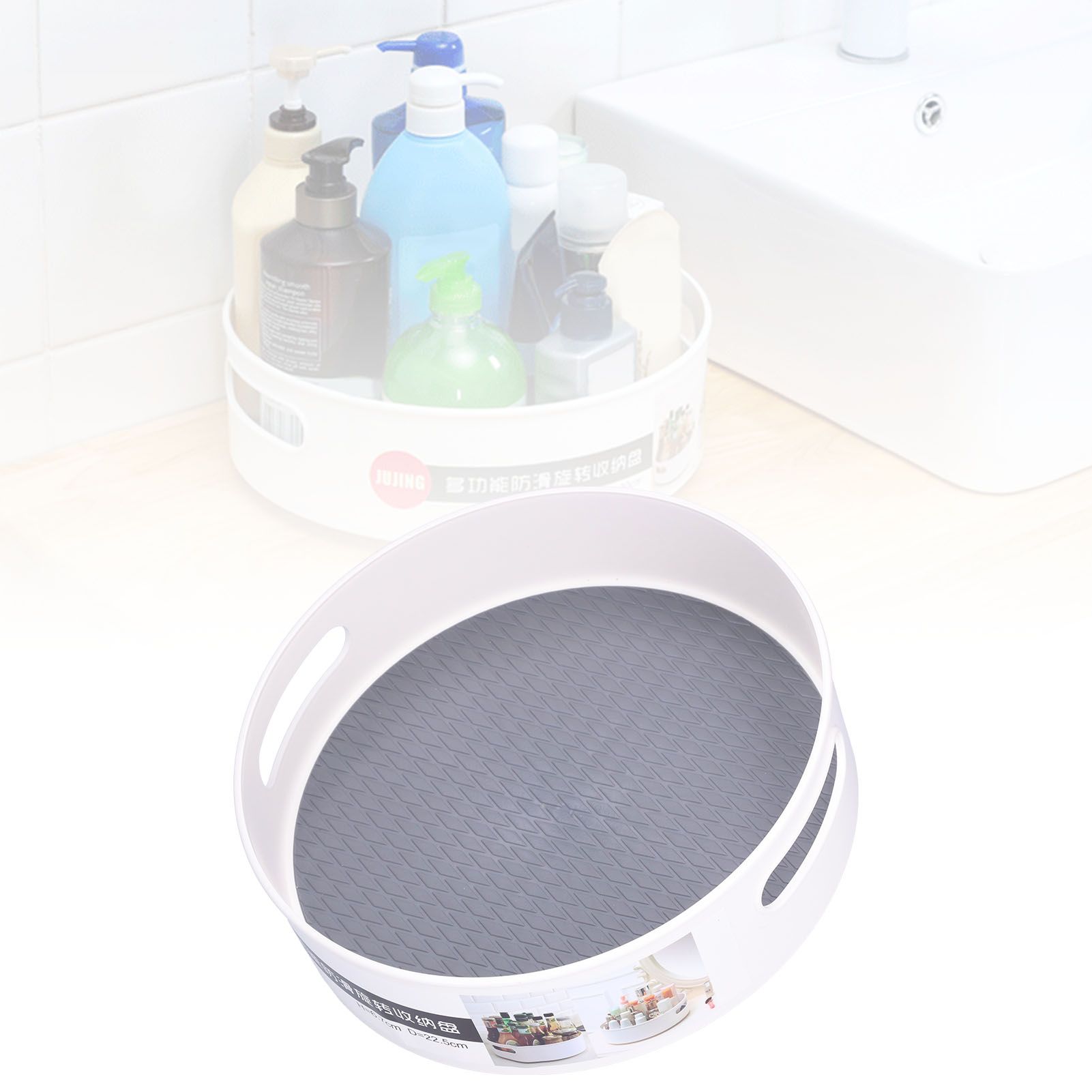 Rotating Storage Box with Open Handle Dining Table Fruit Organizer Storage view 12