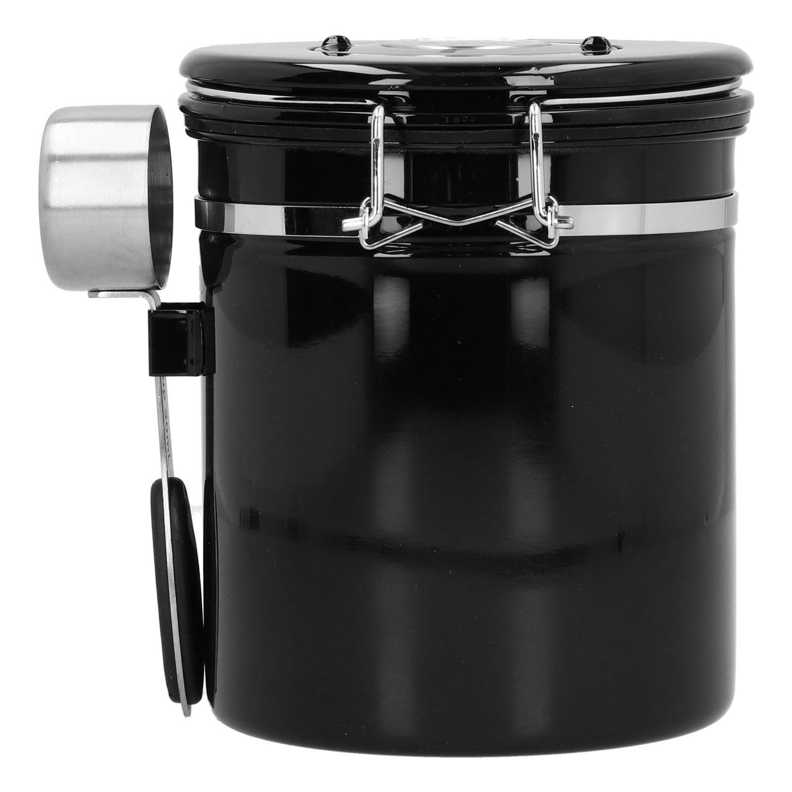 Coffee Beans Sealing Jar Canister Container with Exhaust Valve Spoon for Home