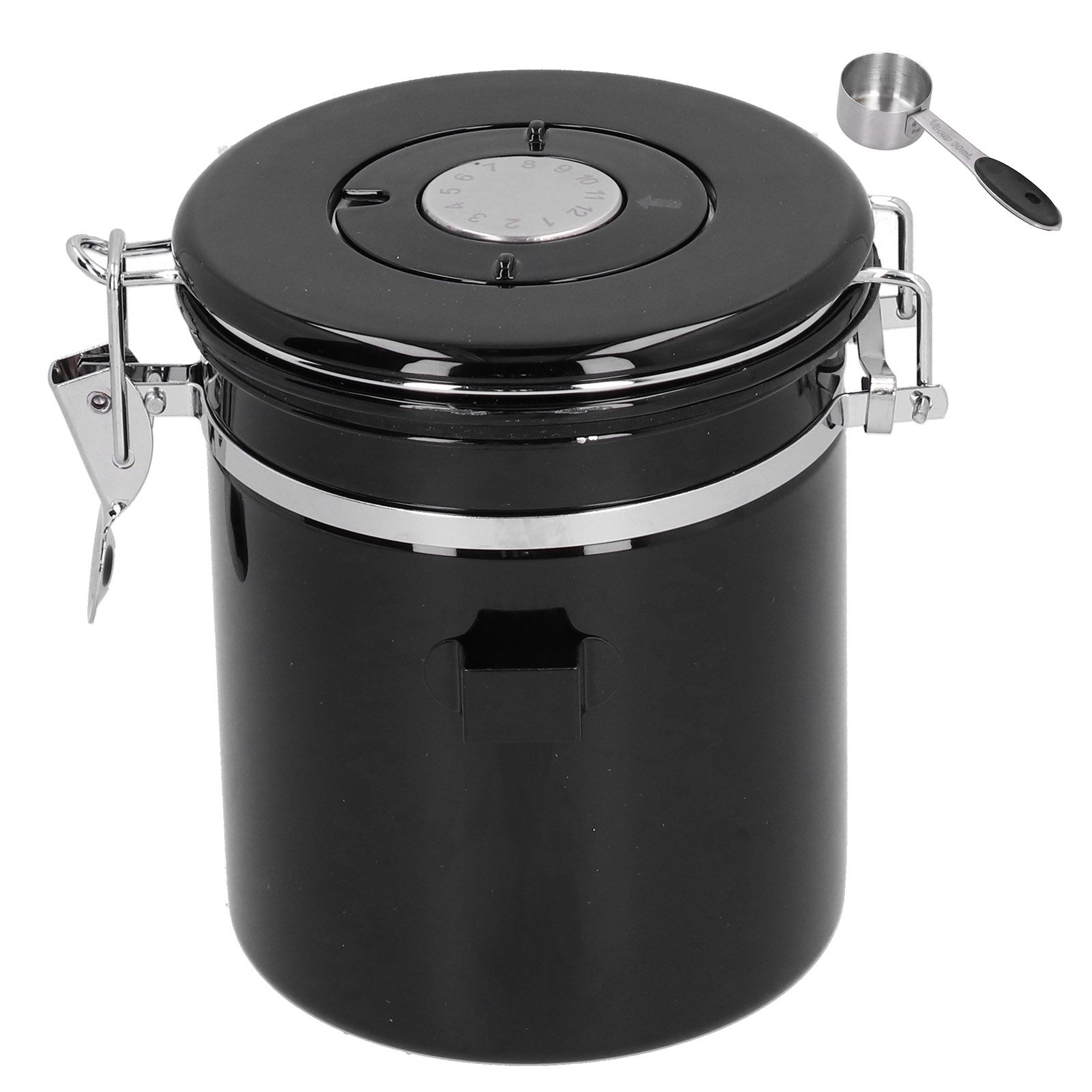 Coffee Beans Sealing Jar Canister Container with Exhaust Valve Spoon for Home view 2