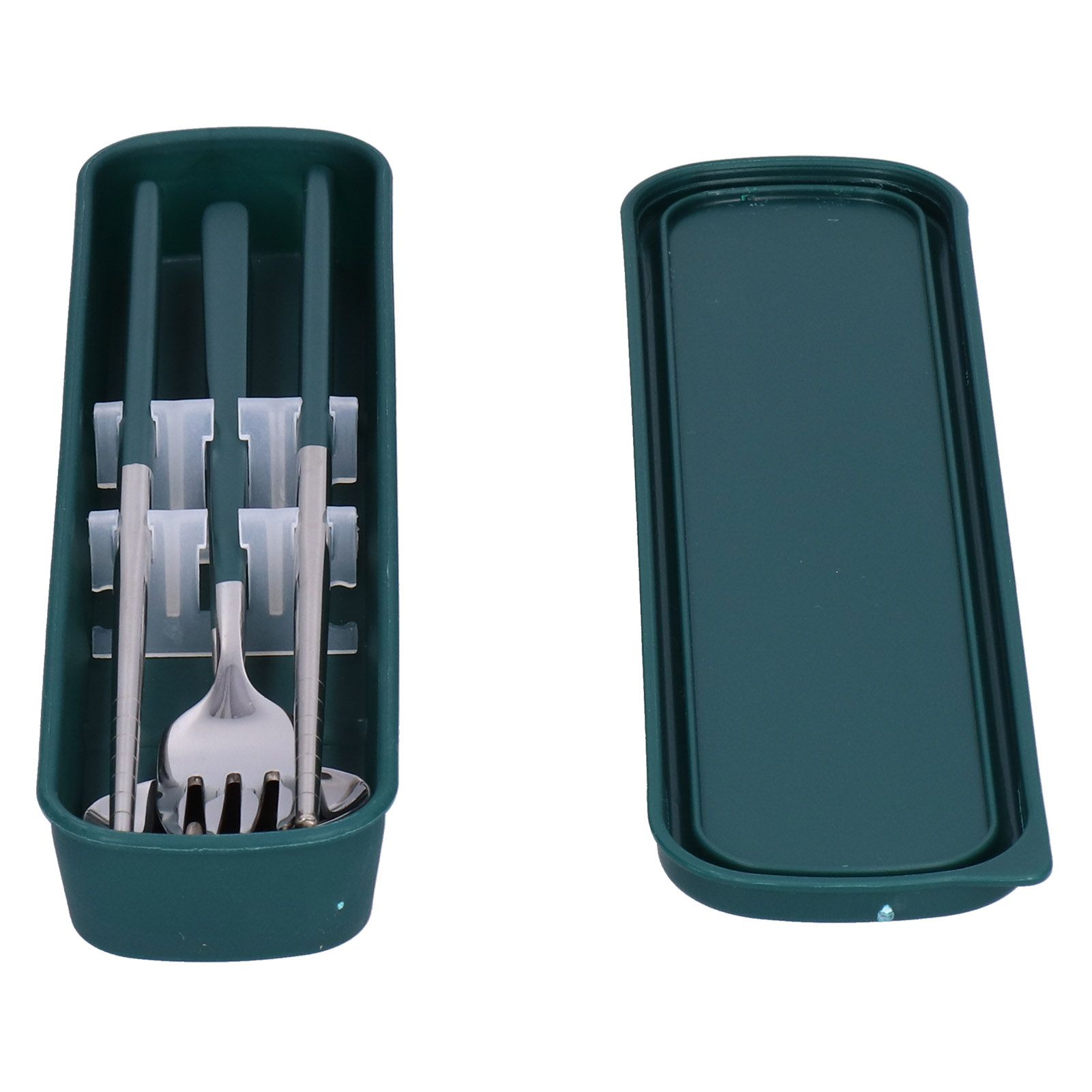 3Pcs/Set Stainless Steel Paint Tableware Set Chopstick Spoon Fork Kit for