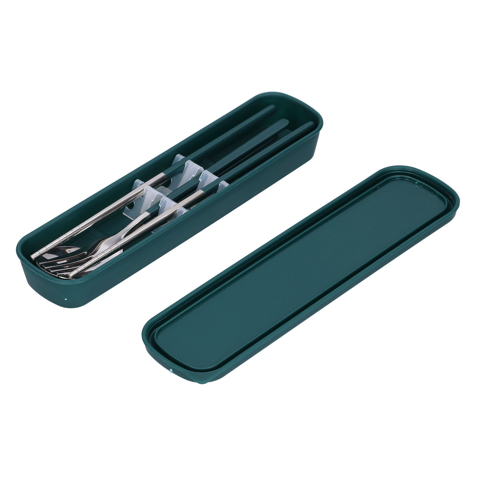 3Pcs/Set Stainless Steel Paint Tableware Set Chopstick Spoon Fork Kit for view 3