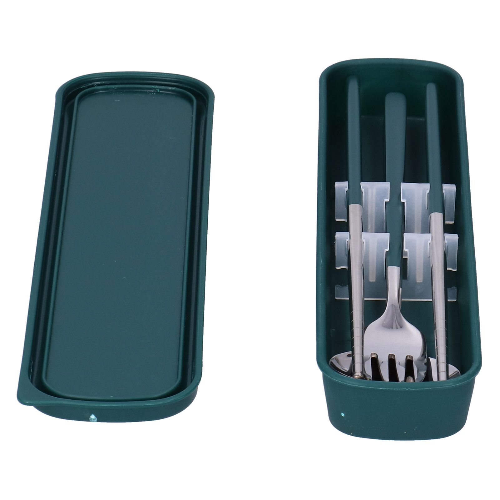 3Pcs/Set Stainless Steel Paint Tableware Set Chopstick Spoon Fork Kit for view 7