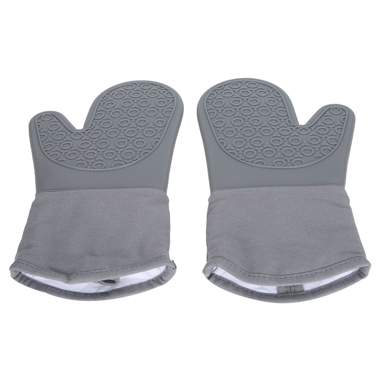 7Pcs/Set Oven Heat Insulation Gloves Cooking Finger Grip Insulation Mat for view 6