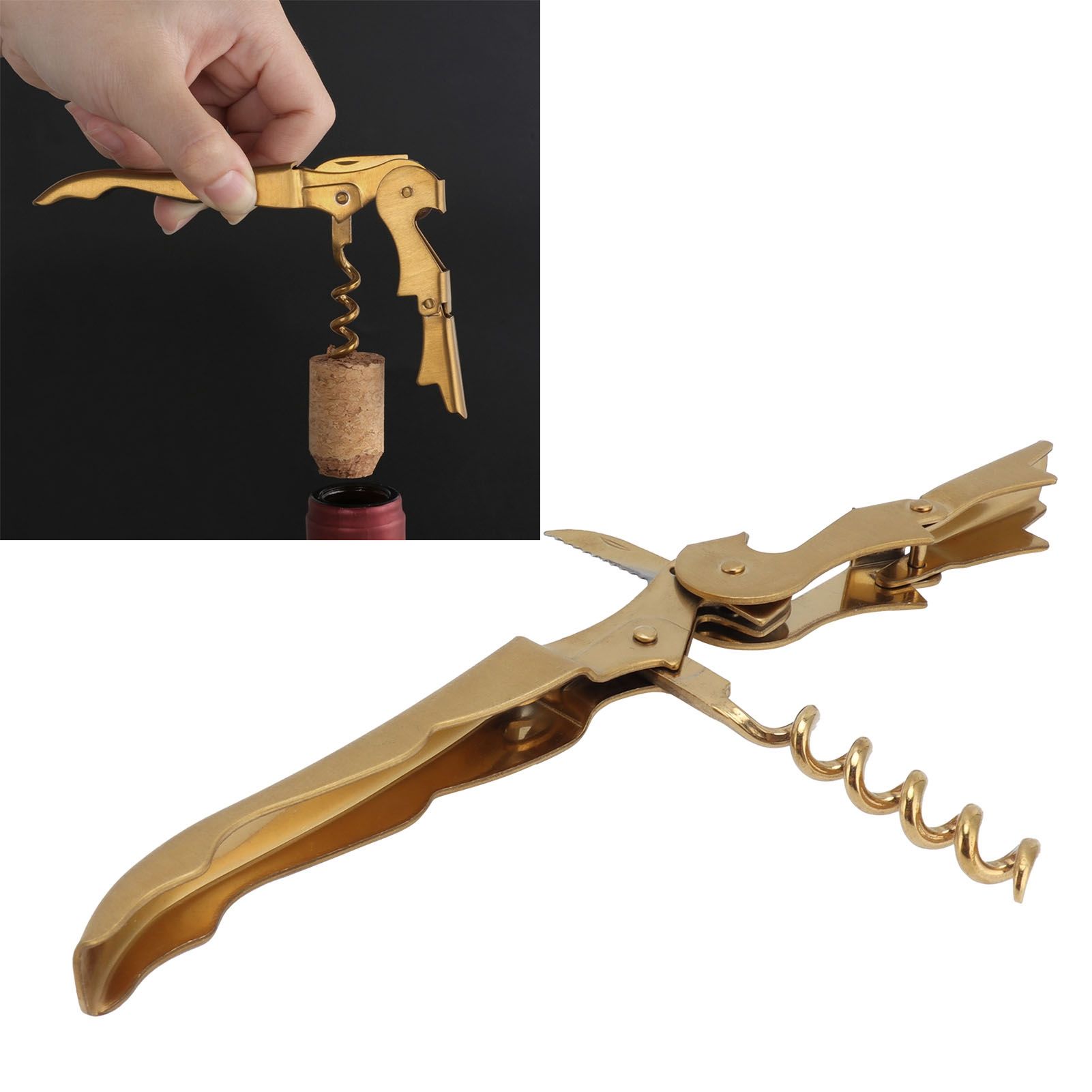 Sea Horse Corkscrew Wine Tool Bottle Opener Knife Stainless Steel Hippocampus view 11