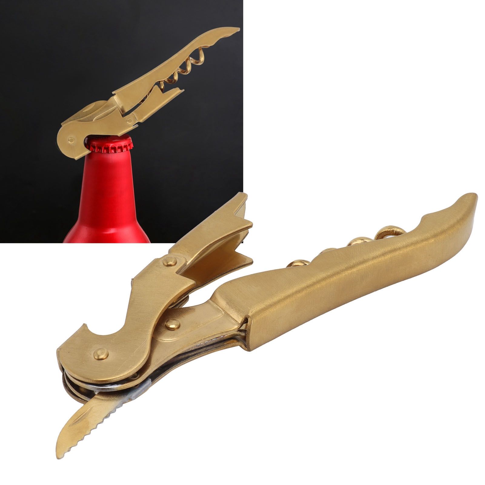Sea Horse Corkscrew Wine Tool Bottle Opener Knife Stainless Steel Hippocampus view 12