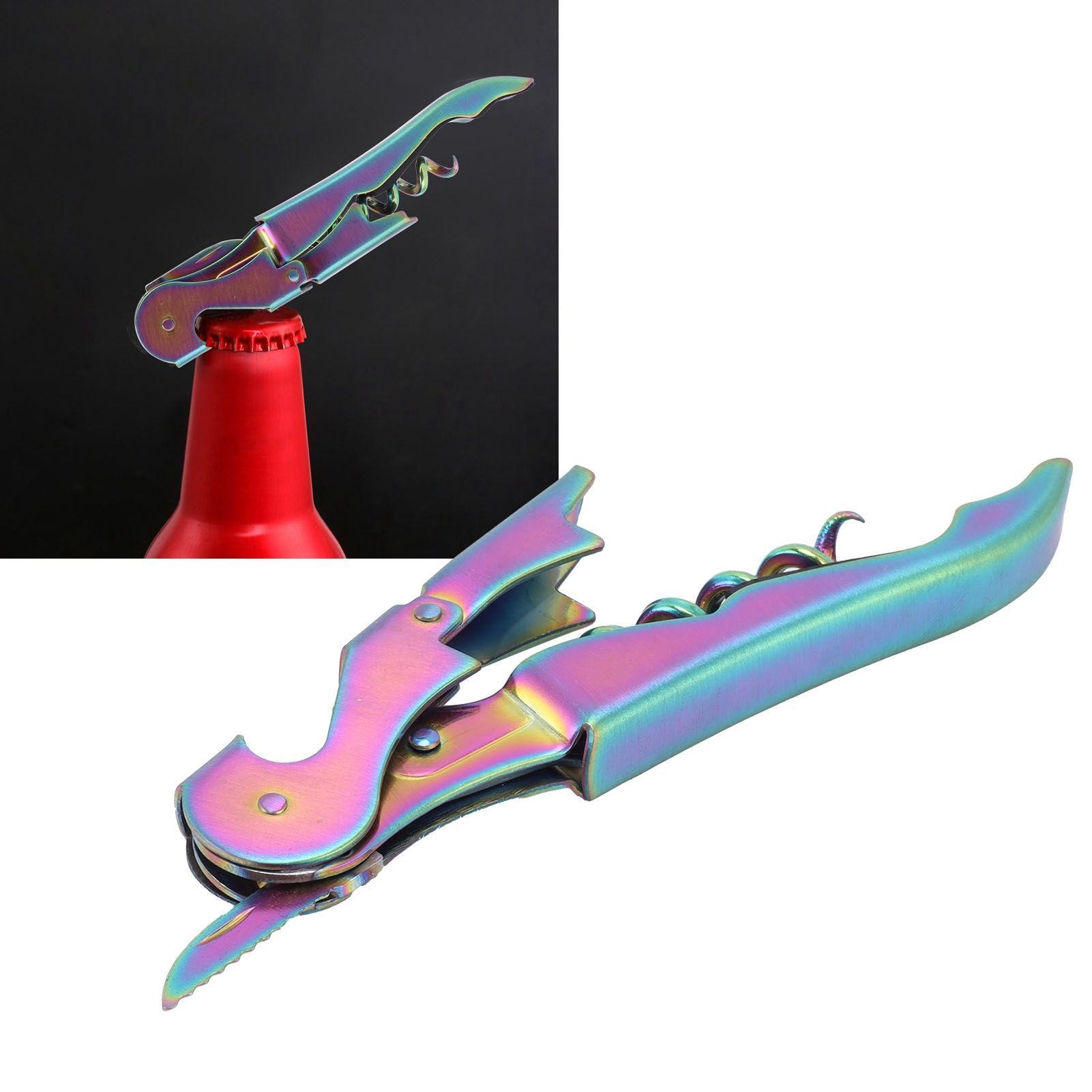 Sea Horse Corkscrew Wine Tool Bottle Opener Knife Stainless Steel Hippocampus view 11