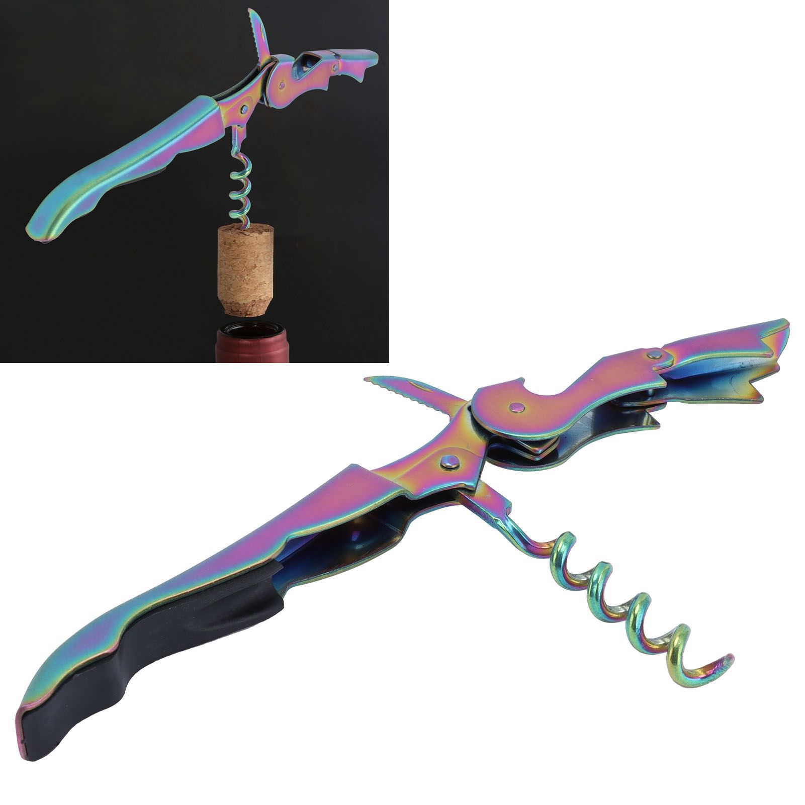 Sea Horse Corkscrew Wine Tool Bottle Opener Knife Stainless Steel Hippocampus view 12