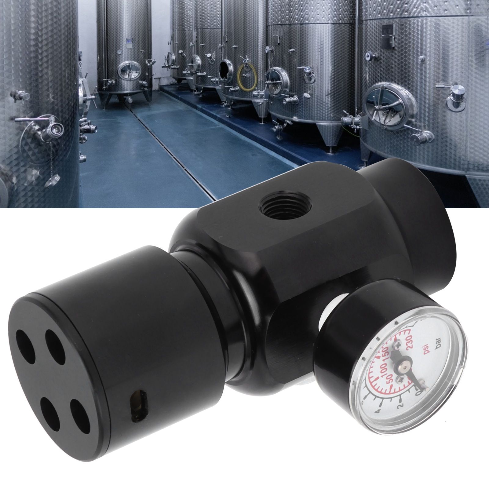 Mini Carbon Dioxide Regulator Stainless Steel Portable Beer Barrel Regulator view 12