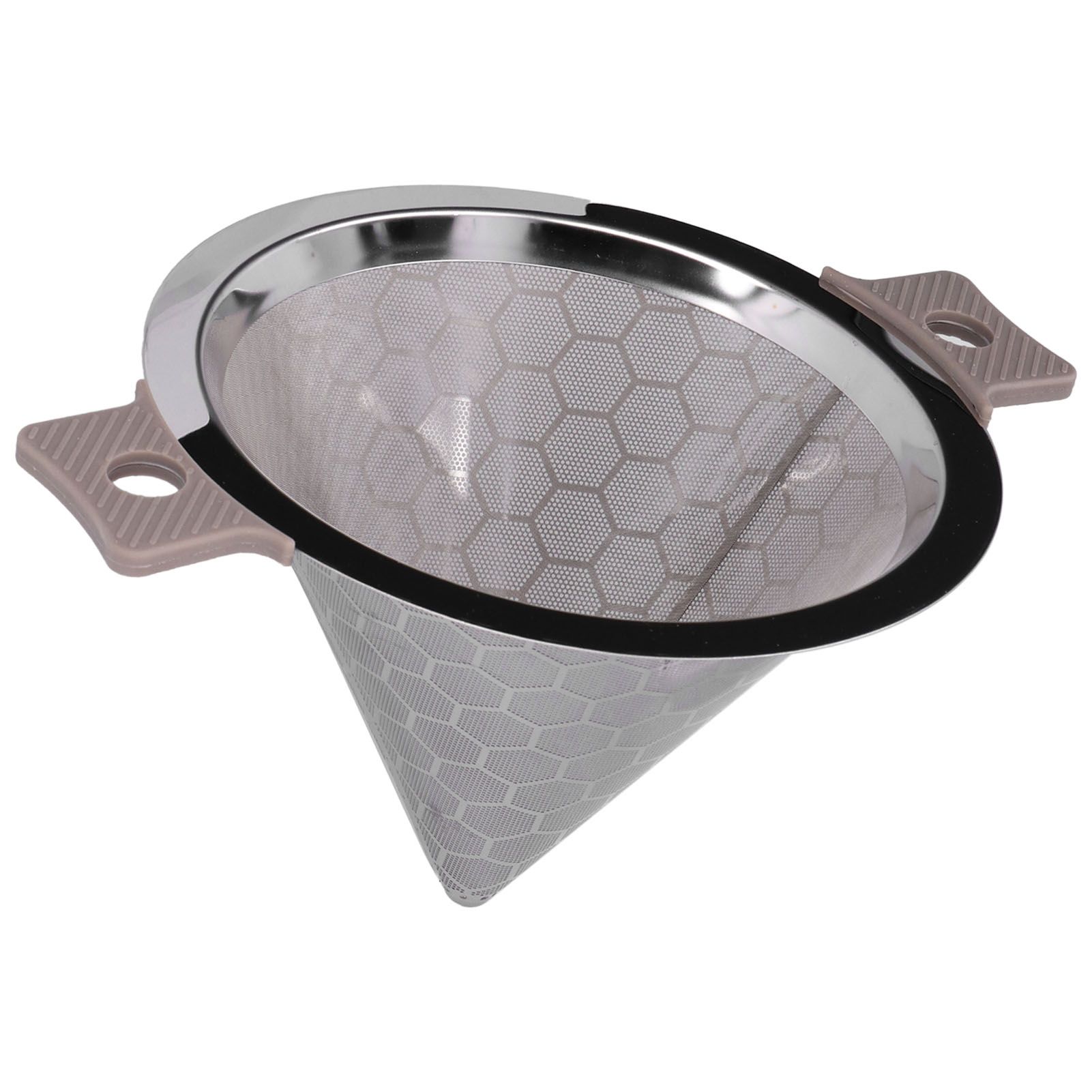 Cone Shaped Strainer Double Ear Stainless Steel Small Strainer for Coffee Tea view 5