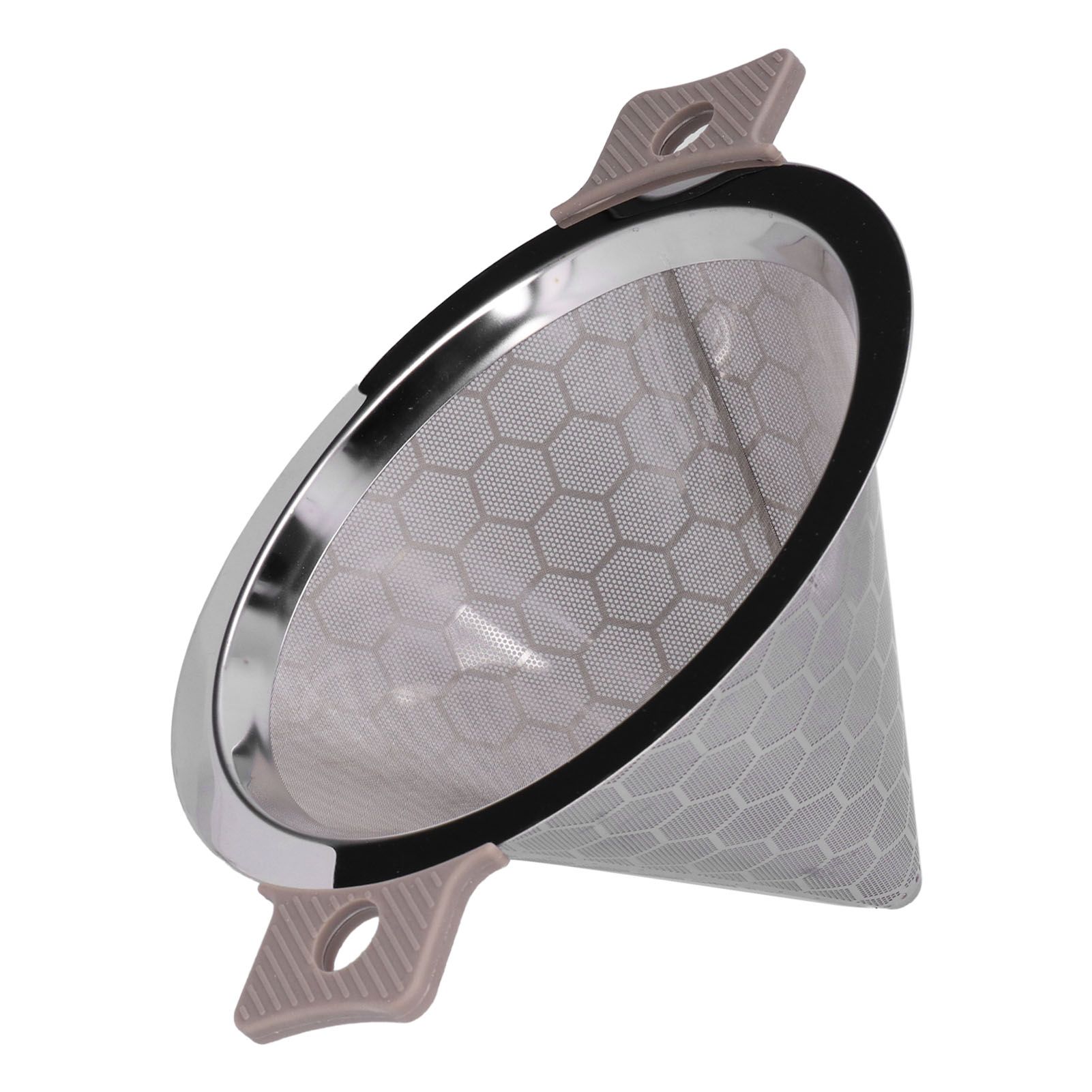 Cone Shaped Strainer Double Ear Stainless Steel Small Strainer for Coffee Tea view 8