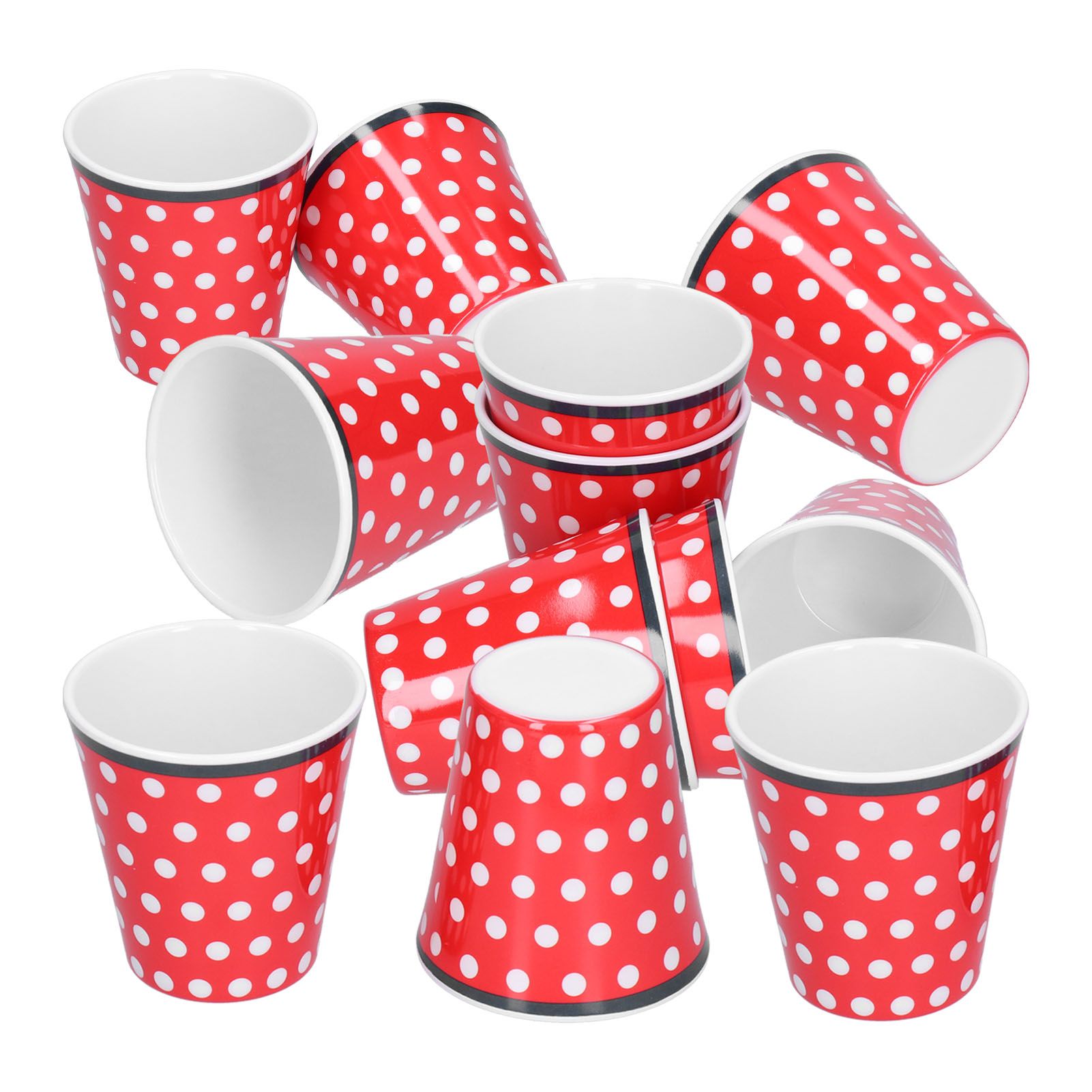 12pcs/Set Melamine Cup Imitation Porcelain Beverage Mug for Restaurant Student