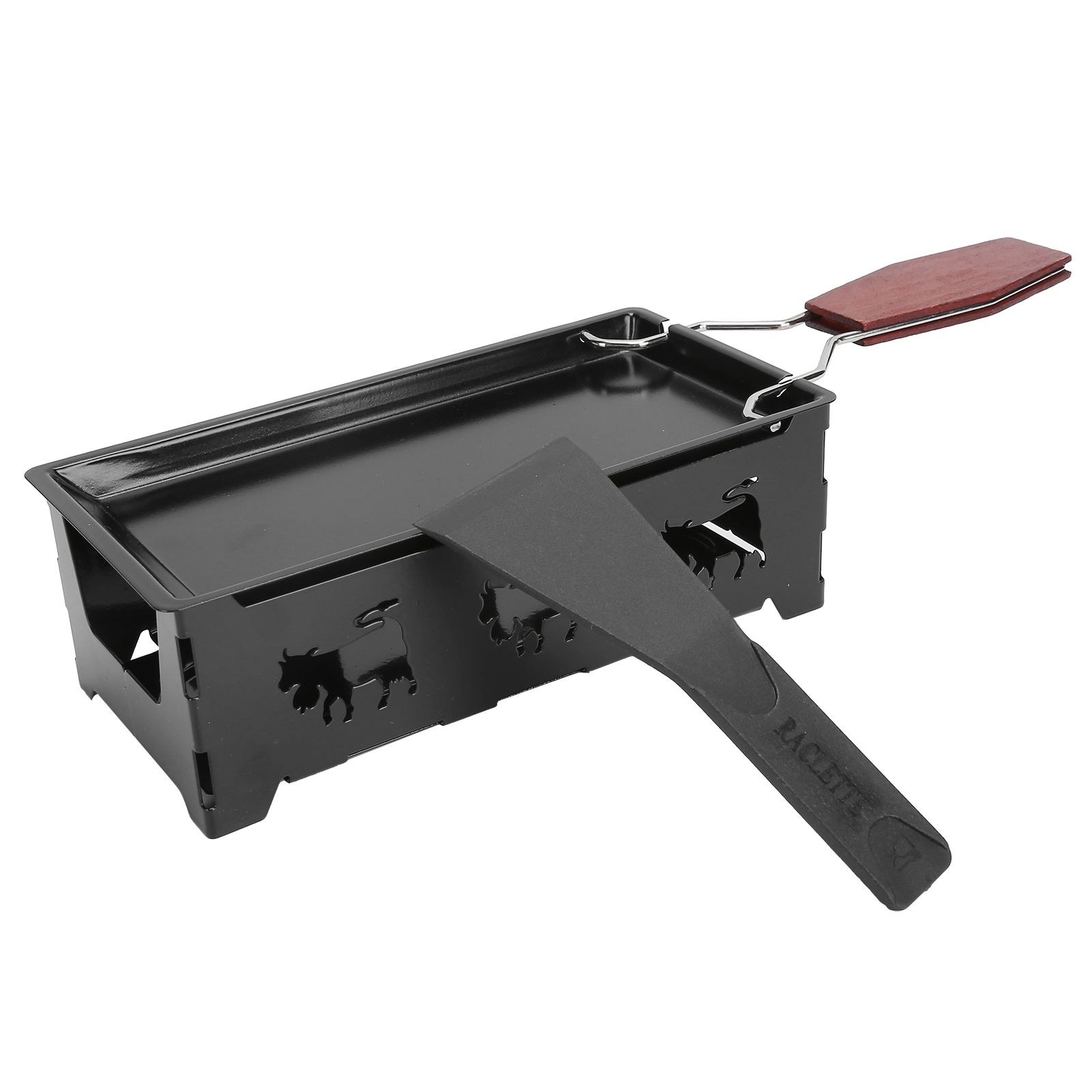 Mini Grill Pan Nonstick Cheese Grill Pan with Wooden Handle Home Kitchen view 2