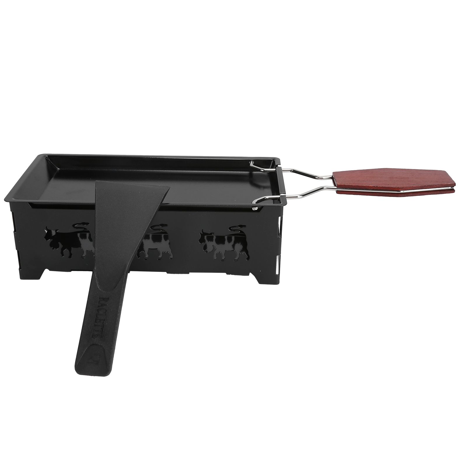 Mini Grill Pan Nonstick Cheese Grill Pan with Wooden Handle Home Kitchen view 4