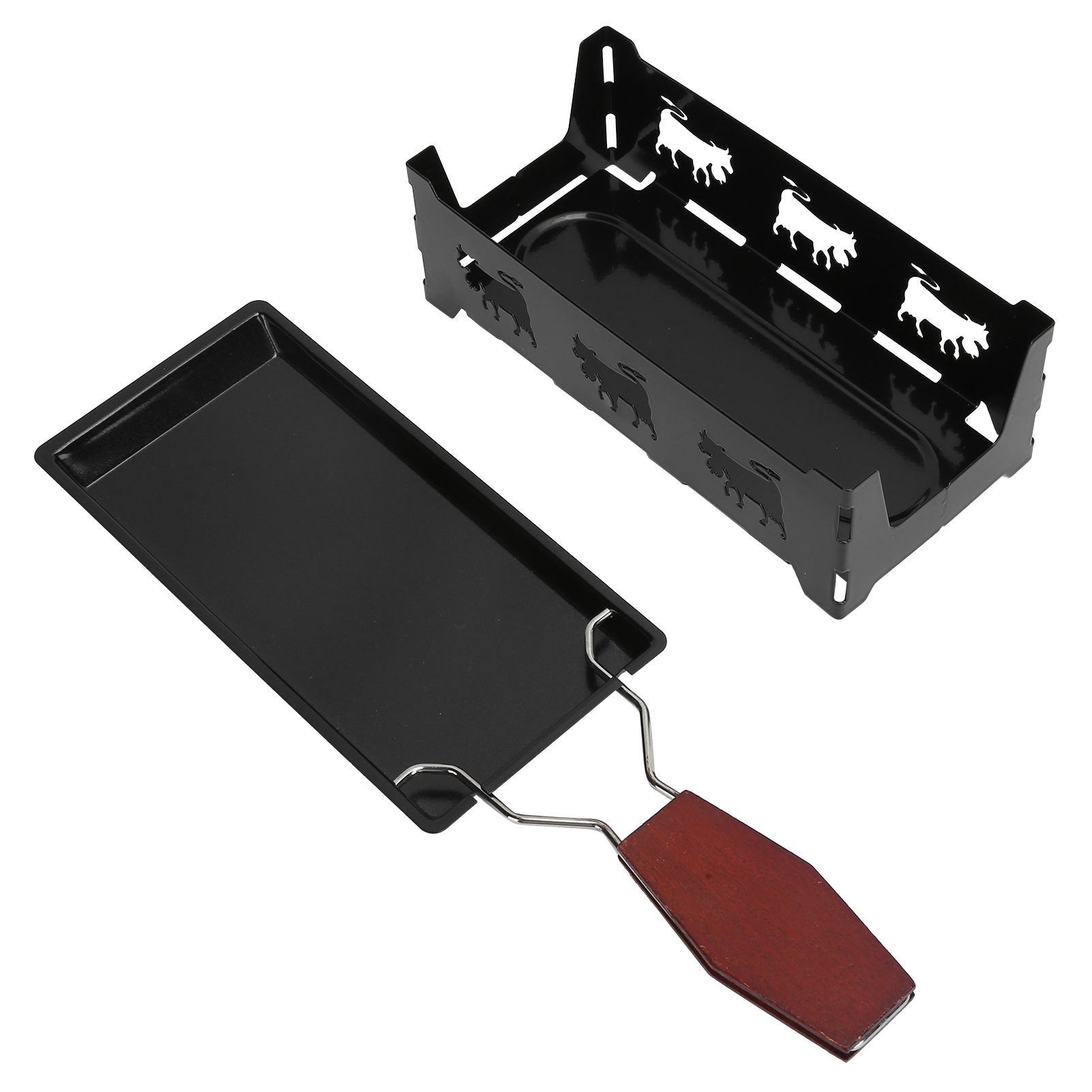 Mini Grill Pan Nonstick Cheese Grill Pan with Wooden Handle Home Kitchen view 5