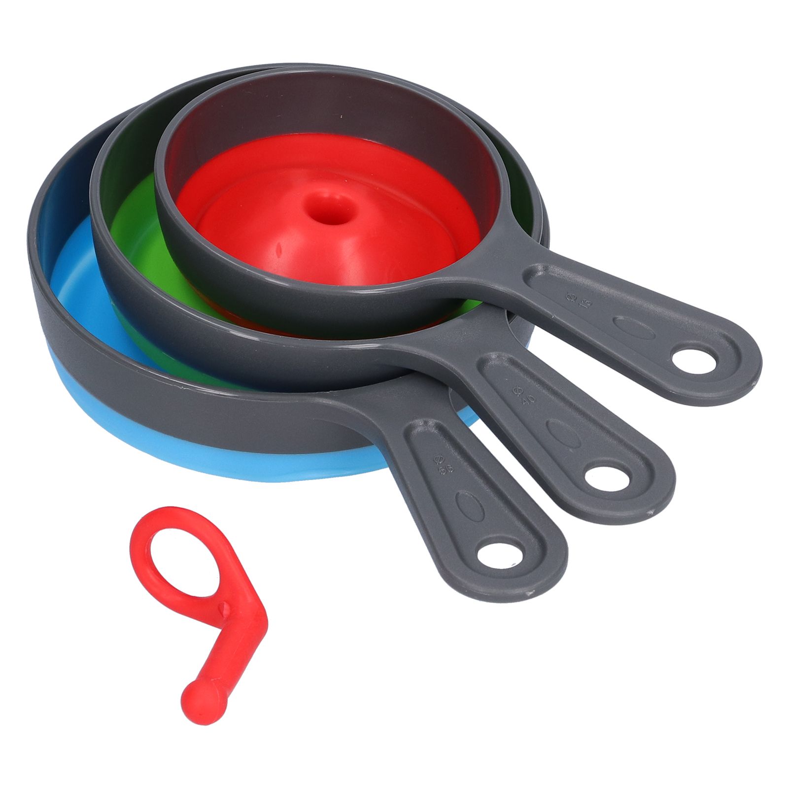 Silicone Funnel Set WideMouth NarrowMouth AntiScald Collapsible Funnel for view 5