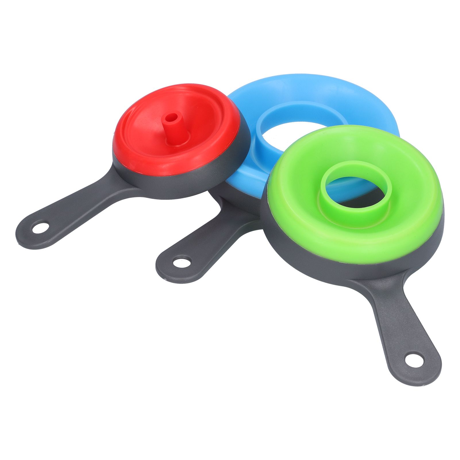 Silicone Funnel Set WideMouth NarrowMouth AntiScald Collapsible Funnel for view 6