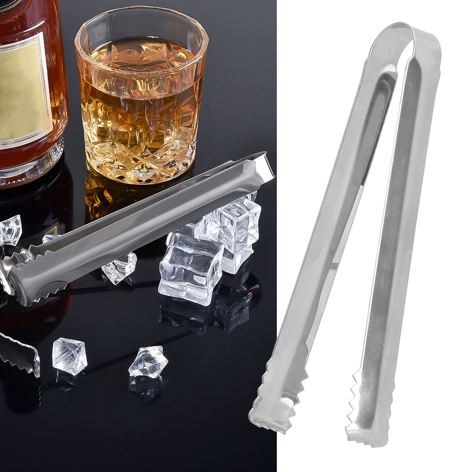 Stainless Steel Ice Clip Mini Barbecue Bread Salad Food Tongs for Kitchen Bar view 11