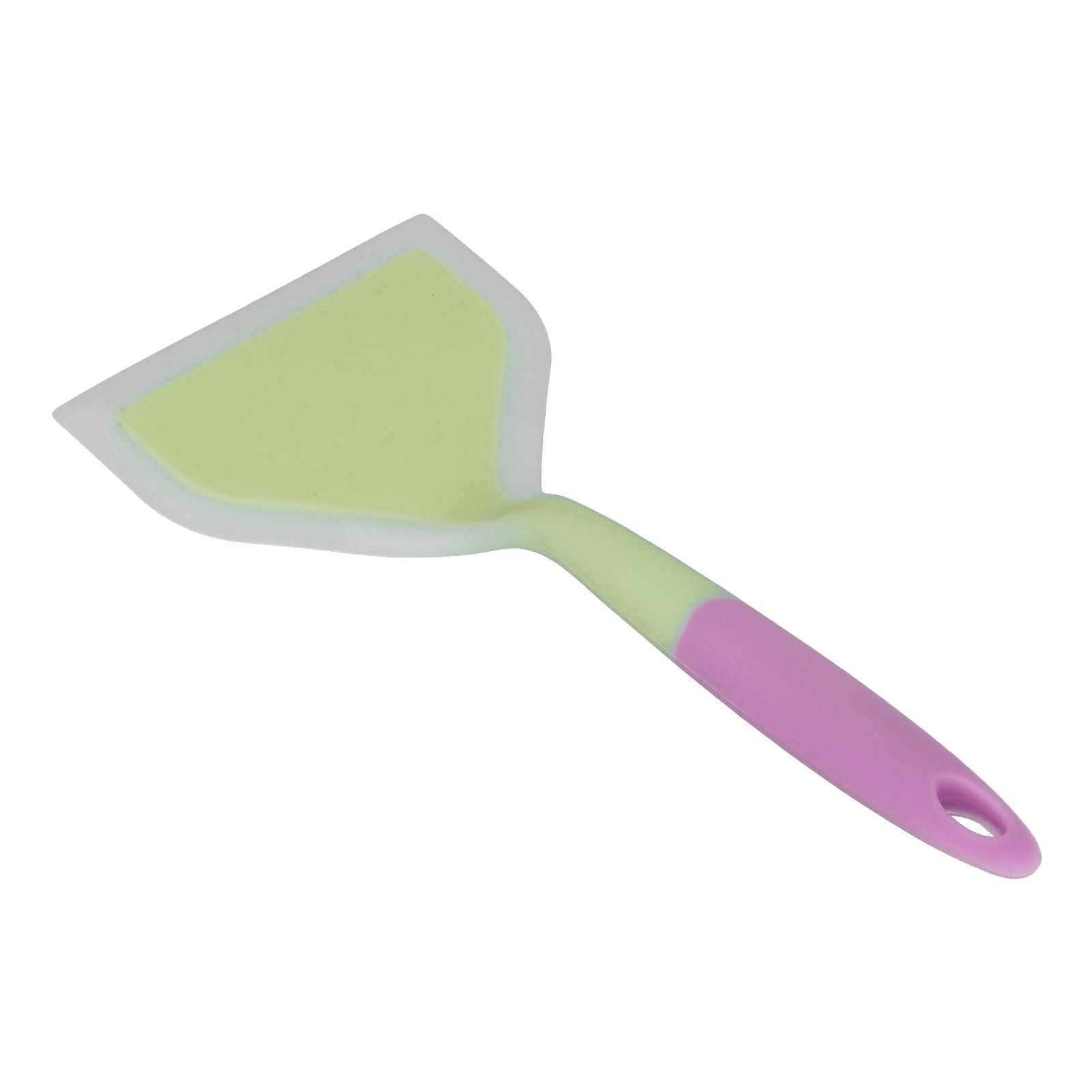 Cooking Spatula Transparent Twocolor Silicone Wide Mouth Frying Spatula