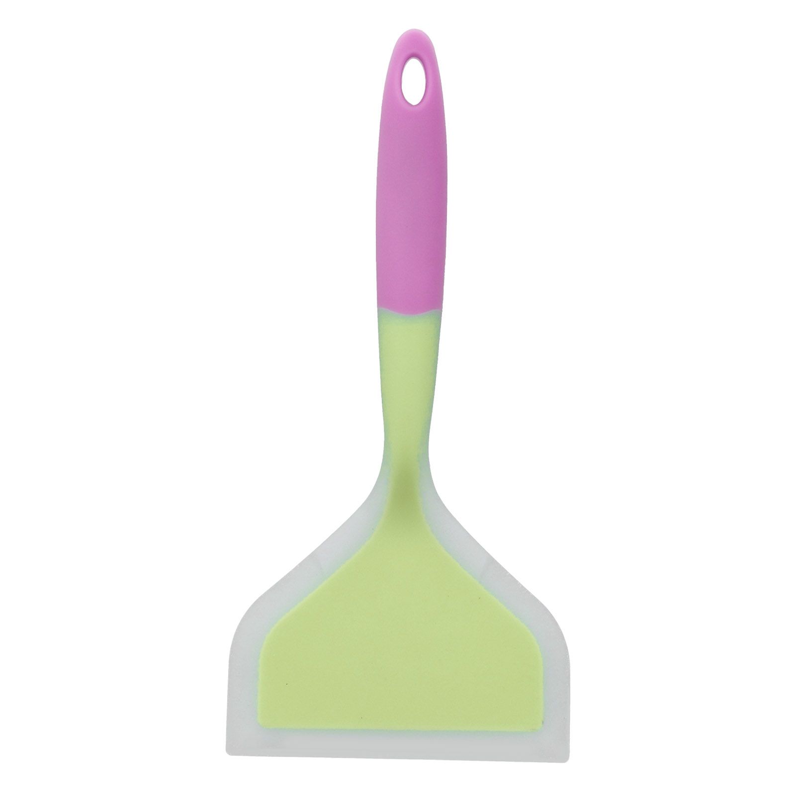 Cooking Spatula Transparent Twocolor Silicone Wide Mouth Frying Spatula view 2