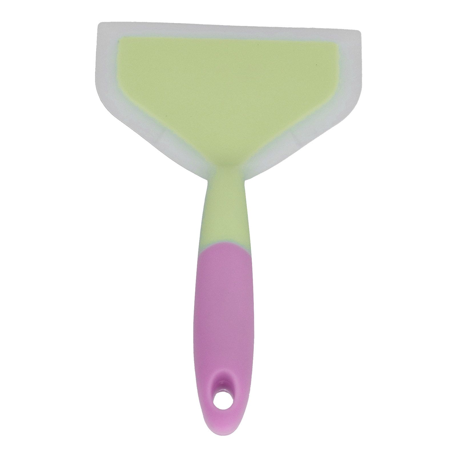 Cooking Spatula Transparent Twocolor Silicone Wide Mouth Frying Spatula view 3