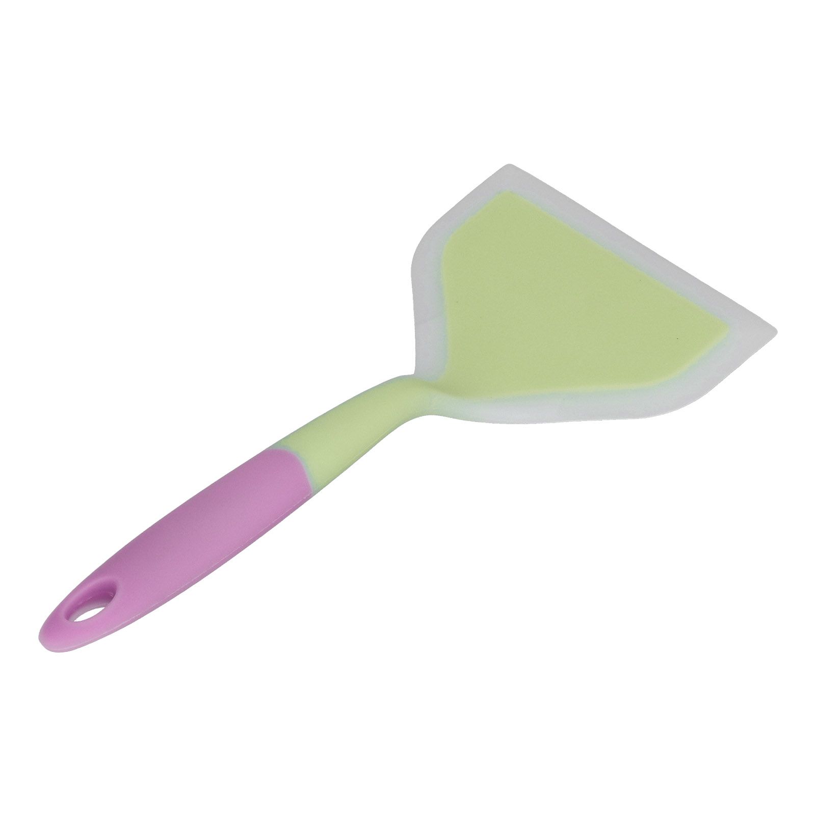 Cooking Spatula Transparent Twocolor Silicone Wide Mouth Frying Spatula view 4
