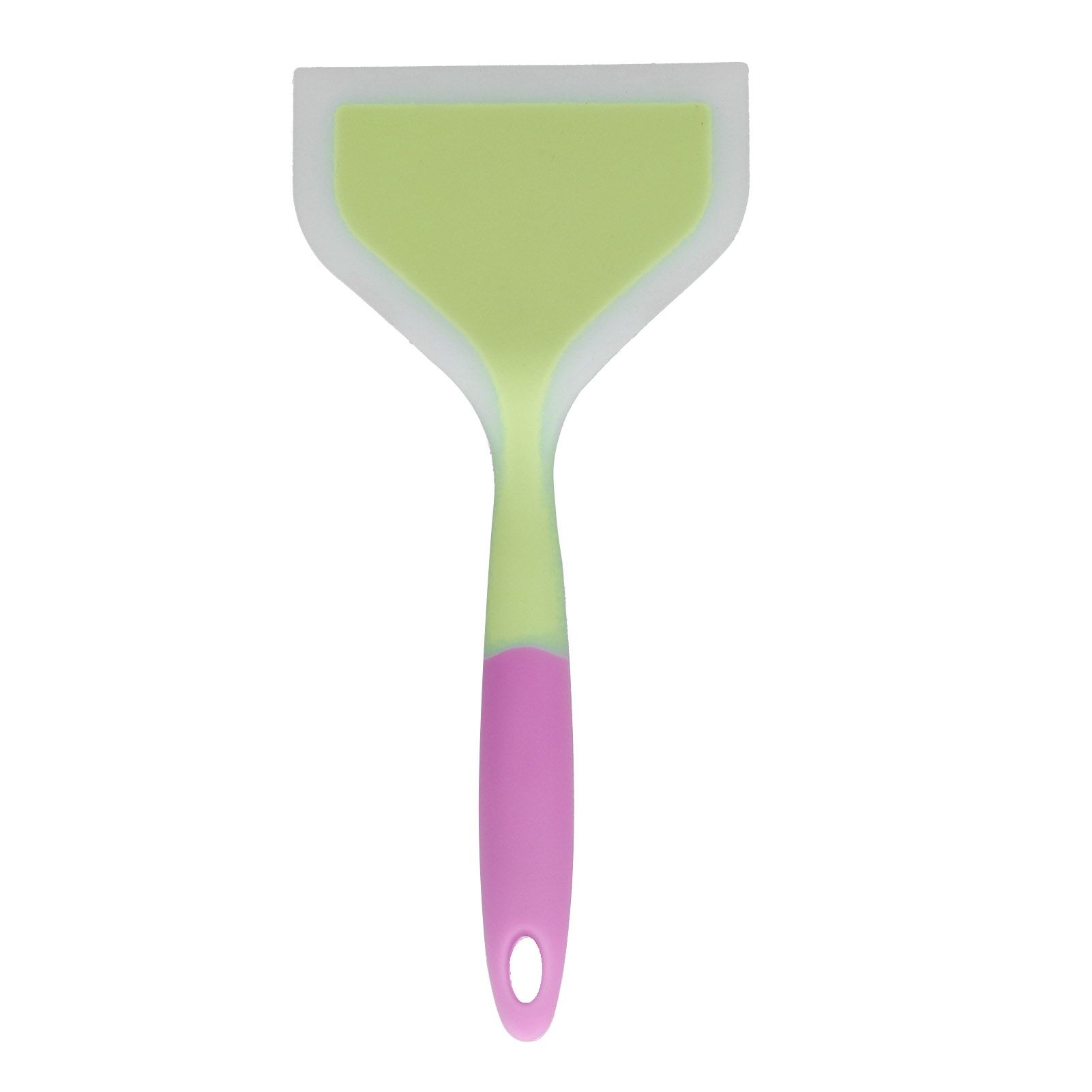 Cooking Spatula Transparent Twocolor Silicone Wide Mouth Frying Spatula view 6