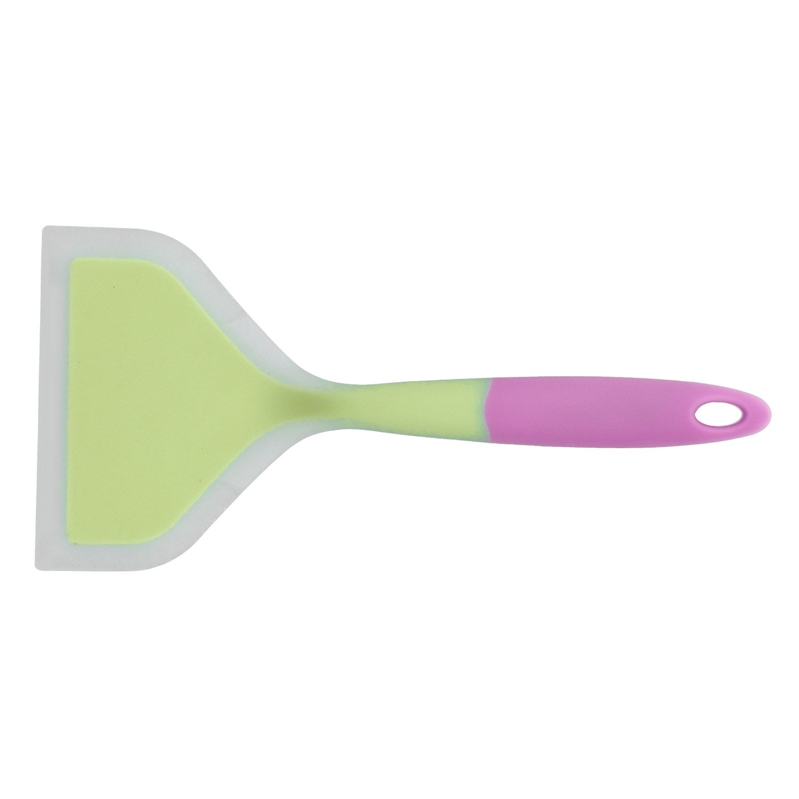 Cooking Spatula Transparent Twocolor Silicone Wide Mouth Frying Spatula view 8