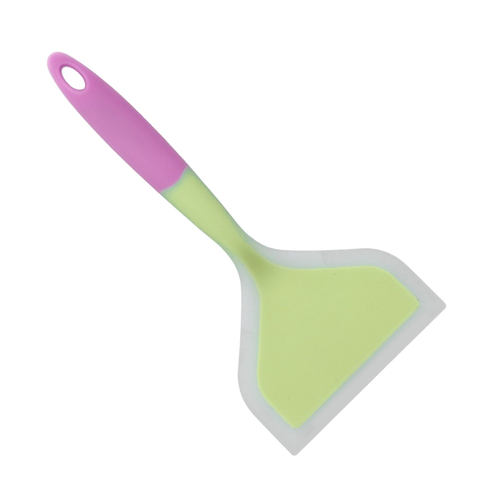 Cooking Spatula Transparent Twocolor Silicone Wide Mouth Frying Spatula view 10