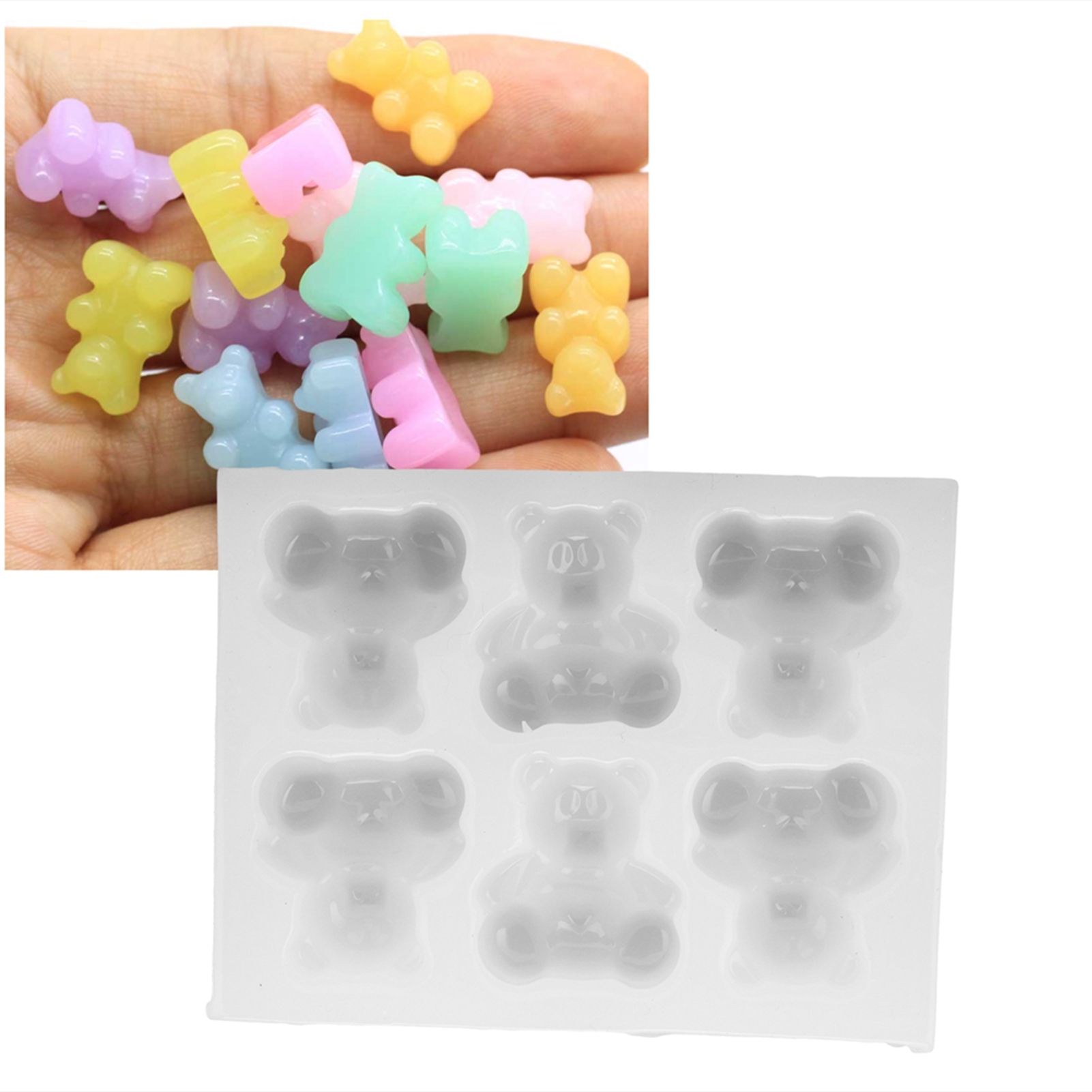 Silicone Mold Bear Shape HandMade Candy Cake Chocolate Soap Clay Mold for Home view 12