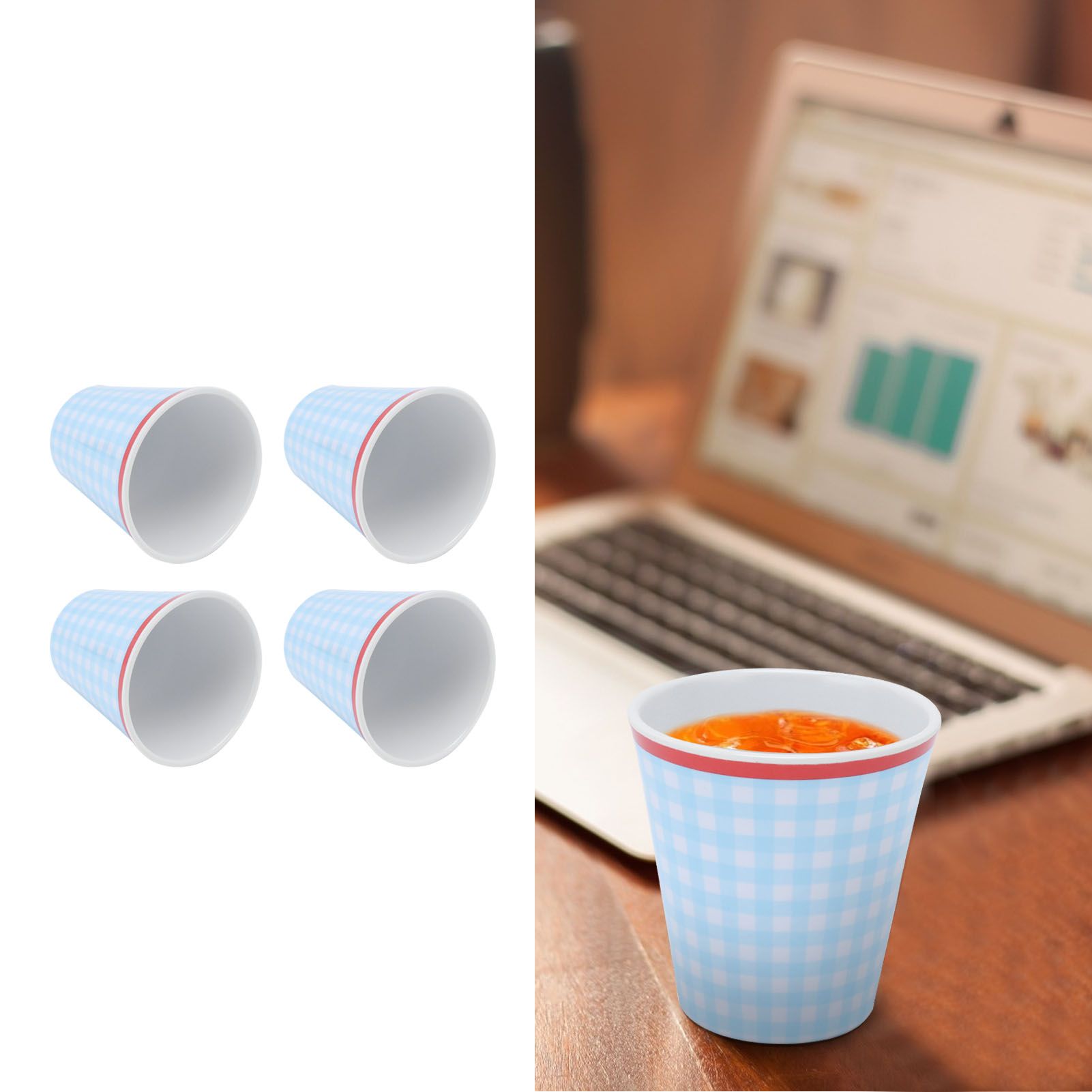 4Pcs/Set Imitation Porcelain Water Cup Originality Beverage Mug for Home view 11