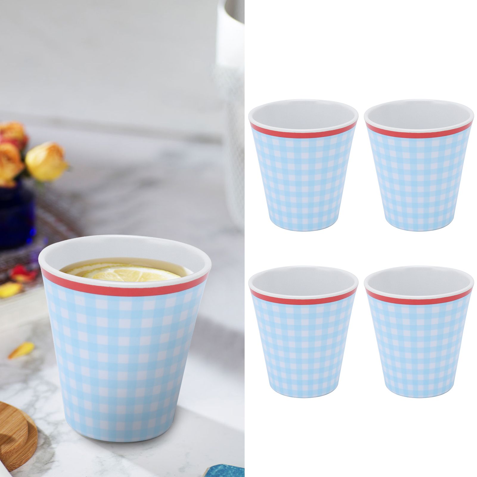 4Pcs/Set Imitation Porcelain Water Cup Originality Beverage Mug for Home view 12