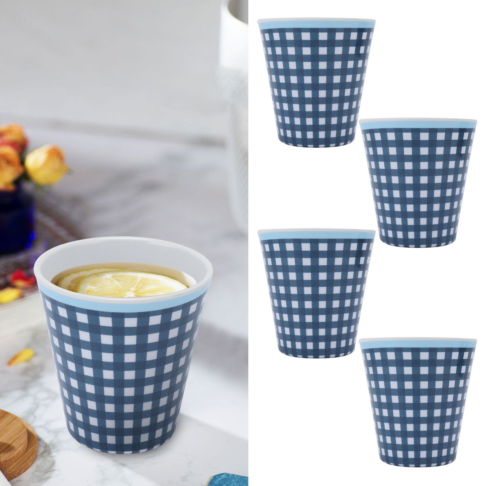 4Pcs/Set Originality Melamine Cup Imitation Porcelain Water Mug for Restaurant view 11