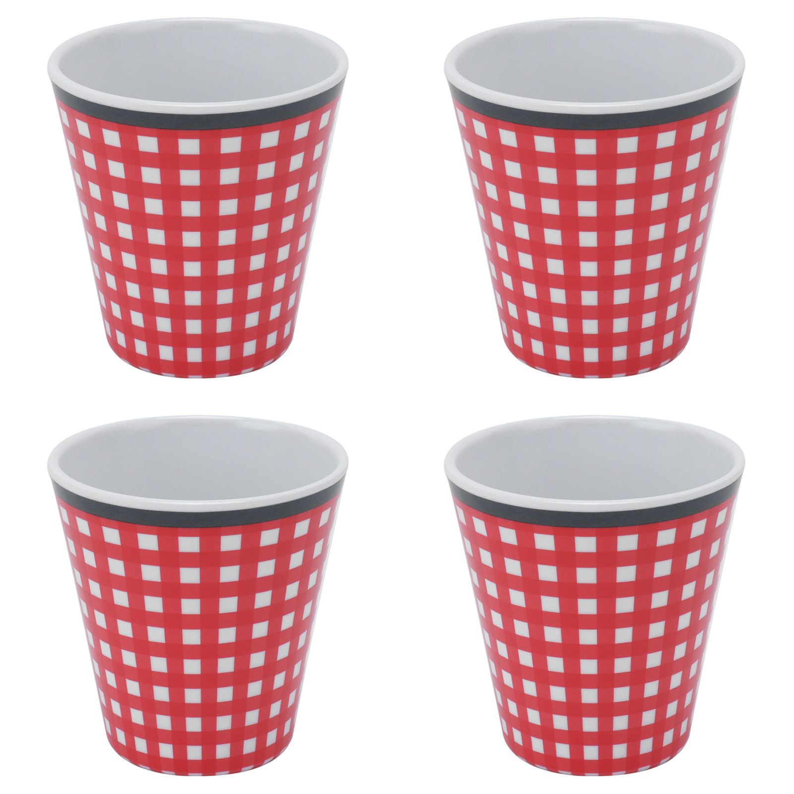 4Pcs/Set Imitation Porcelain Beverage Mug Originality Melamine Cup for Student