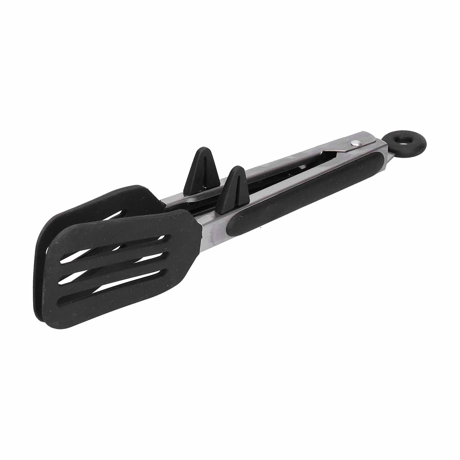 Stainless Steel Silicone Food Spatula Clamp Food Barbecue Steak Tongs Baking view 4