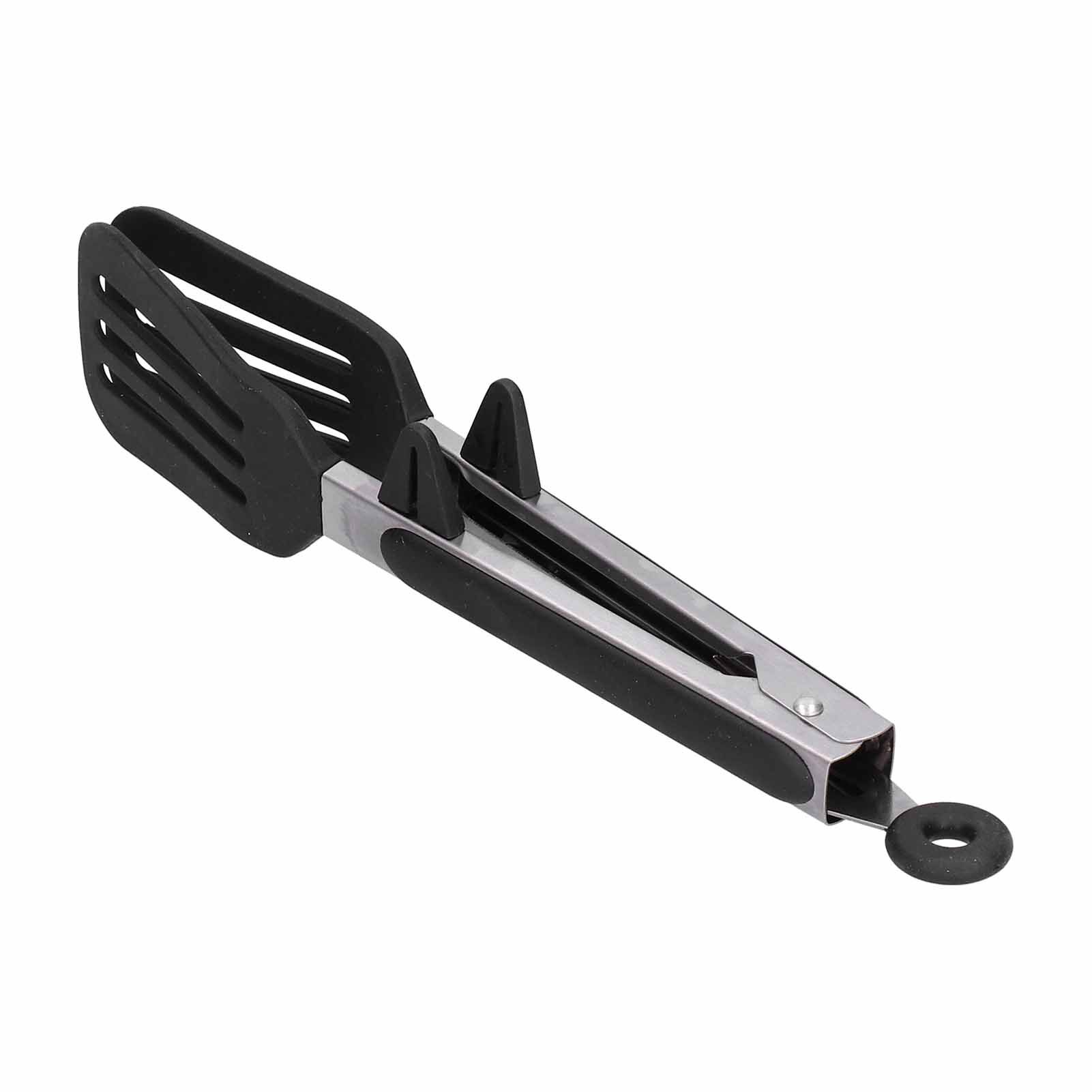 Stainless Steel Silicone Food Spatula Clamp Food Barbecue Steak Tongs Baking view 5