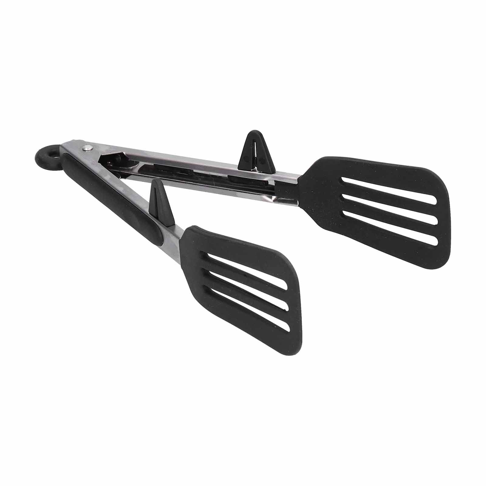 Stainless Steel Silicone Food Spatula Clamp Food Barbecue Steak Tongs Baking view 6