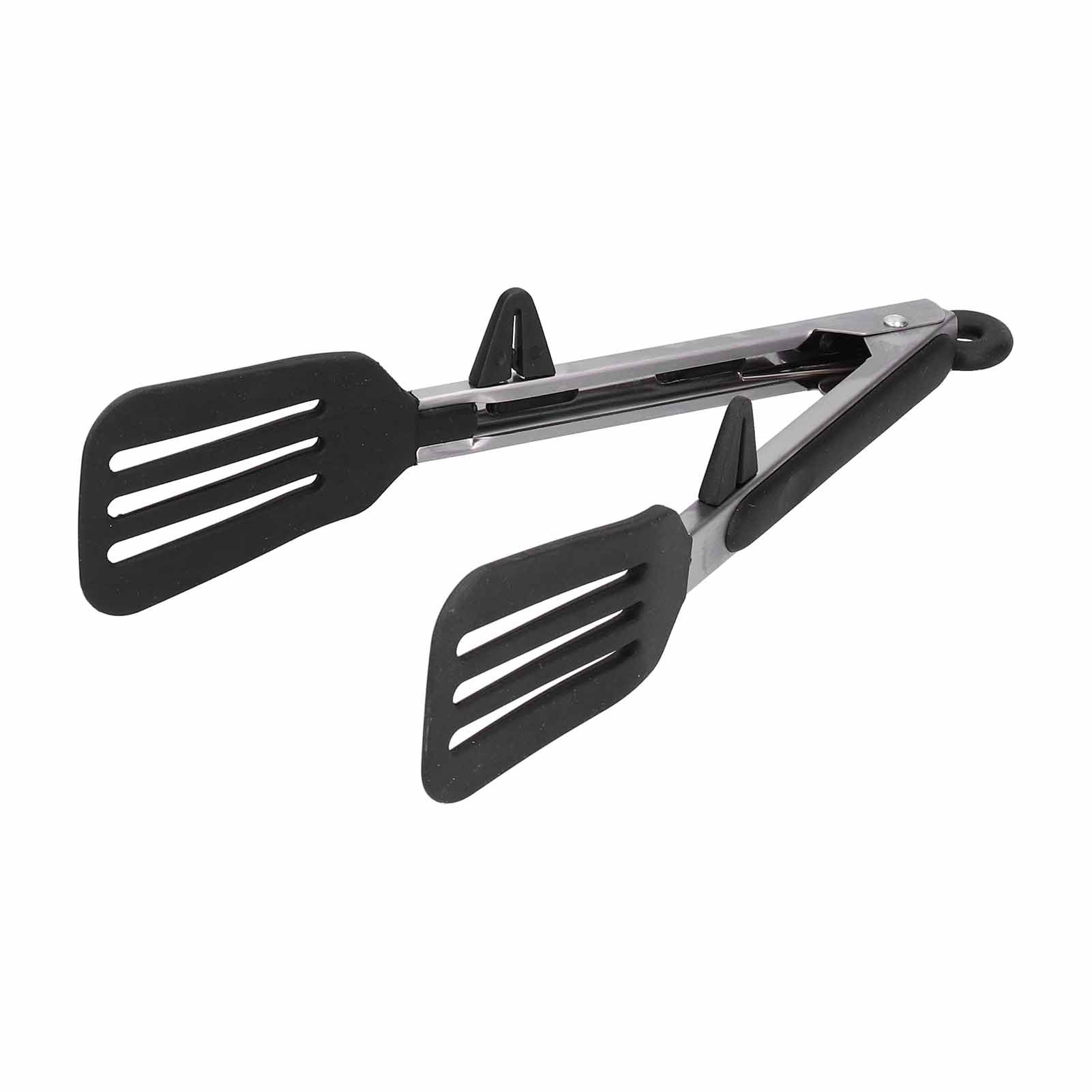 Stainless Steel Silicone Food Spatula Clamp Food Barbecue Steak Tongs Baking view 8