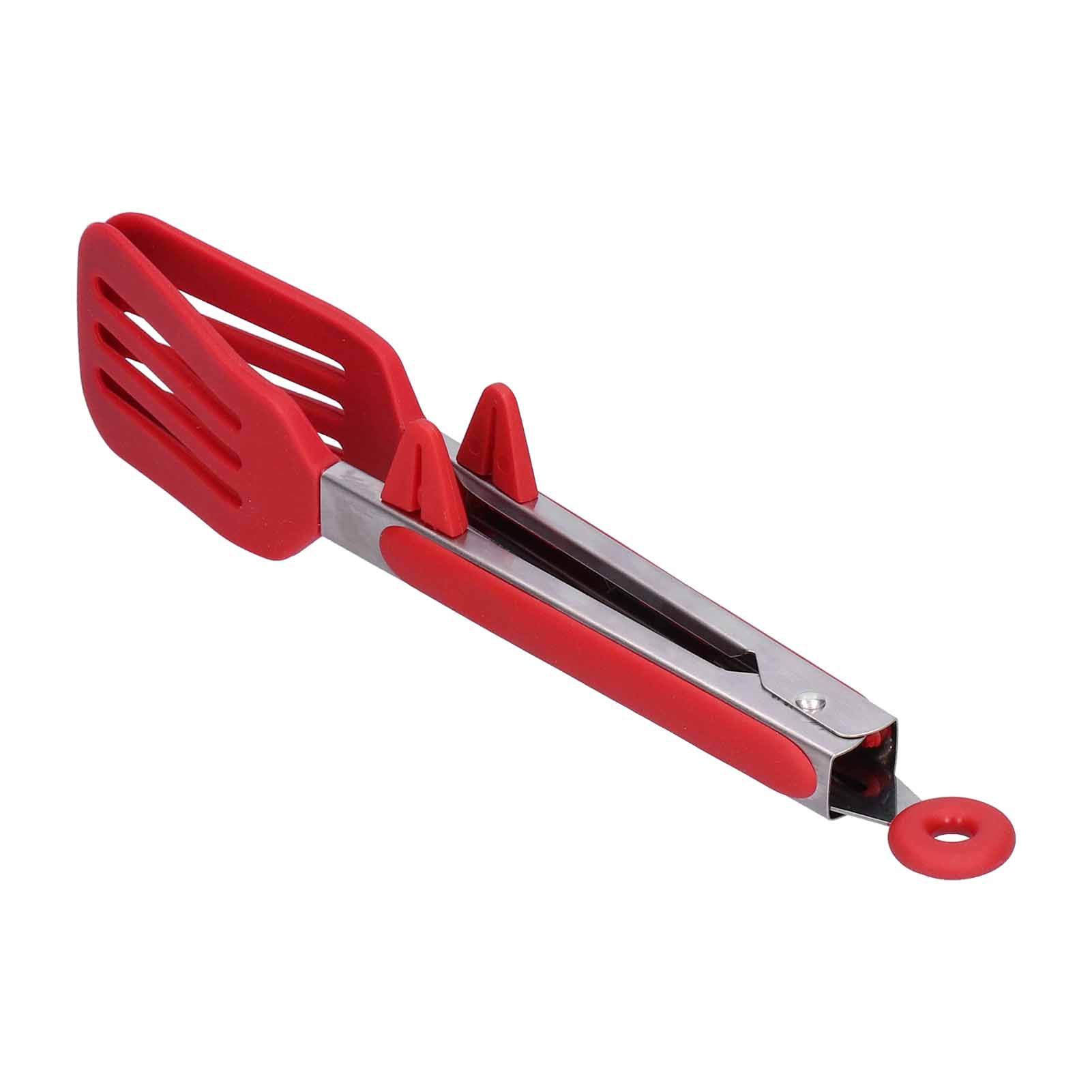 Stainless Steel Silicone Food Spatula Clamp Food Barbecue Steak Tongs Baking view 5