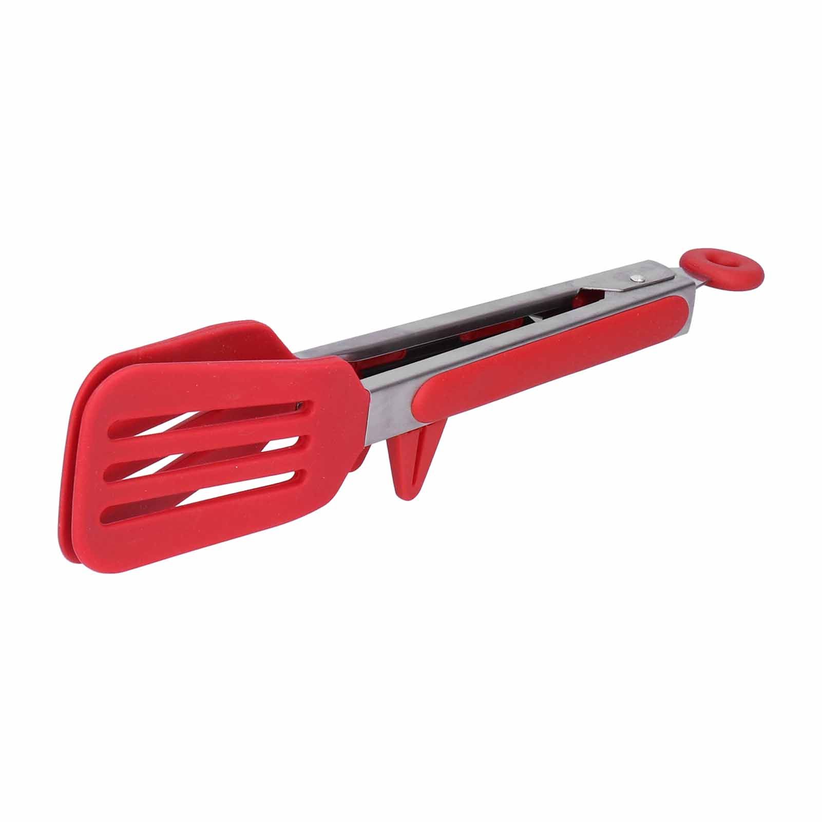 Stainless Steel Silicone Food Spatula Clamp Food Barbecue Steak Tongs Baking view 10