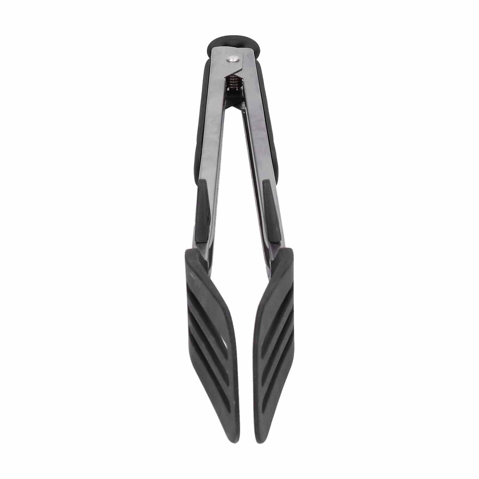 Stainless Steel Silicone Food Spatula Clamp Food Barbecue Steak Tongs Baking view 3